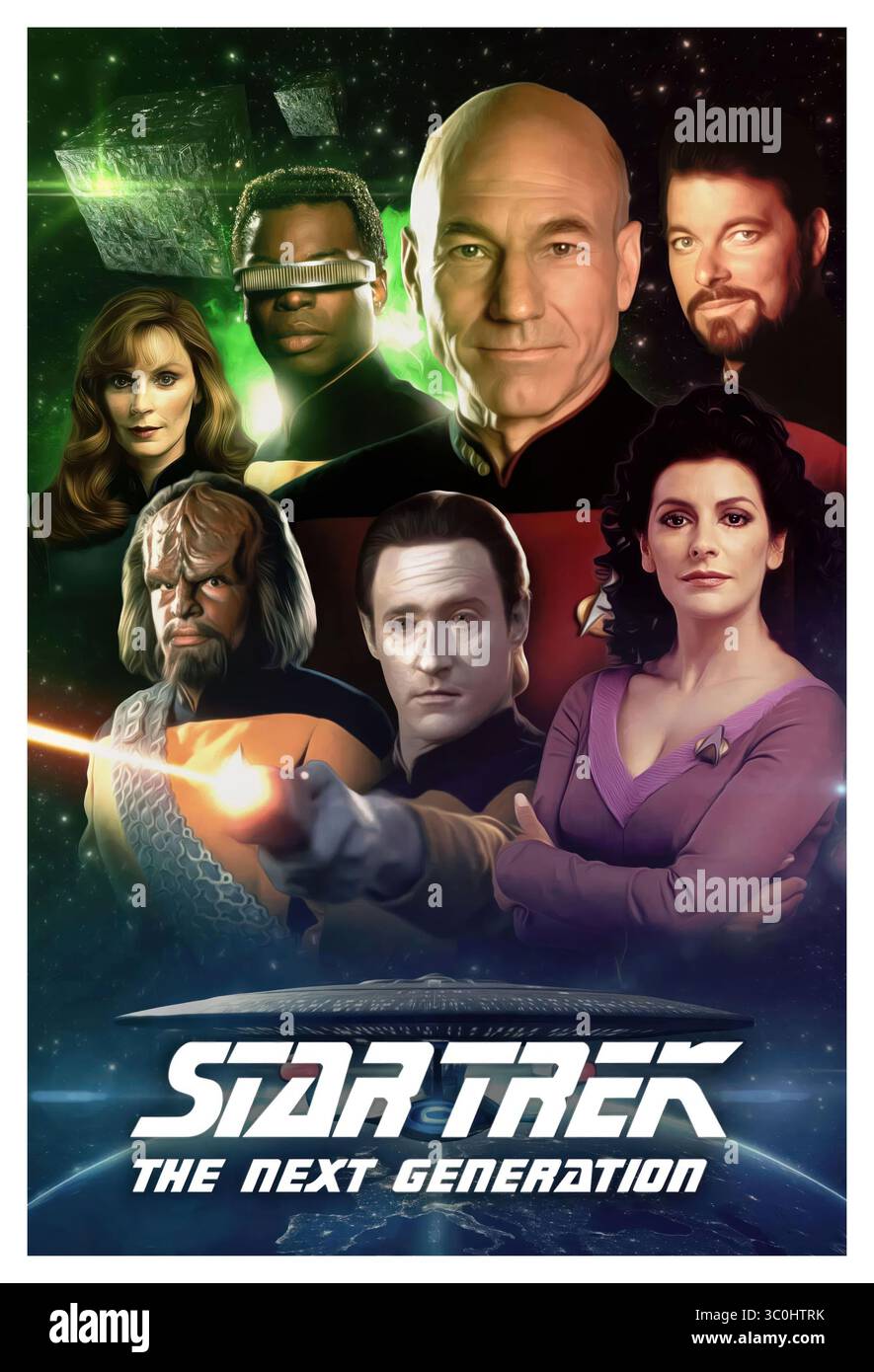 STAR TREK: THE NEXT GENERATION (1987) UNTER DER REGIE VON ROB BOWMAN, JONATHAN FRAKES, ROBERT SCHEERER UND GABRIELLE BEAUMONT. Quelle: PARAMOUNT TV / Album Stockfoto