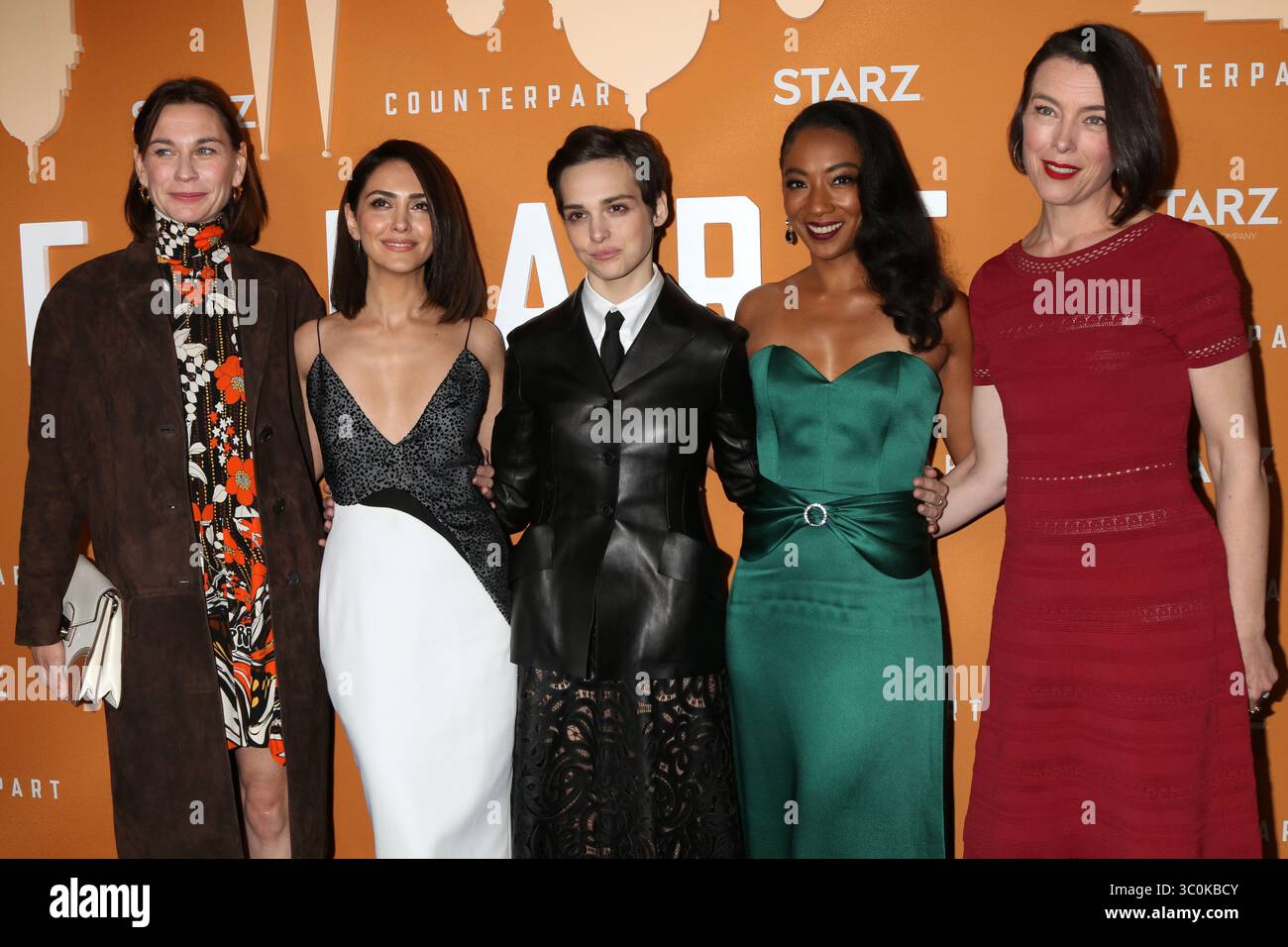Dezember 2018 - Los Angeles, CA, USA - LOS ANGELES - 3. Dezember: Christiane Paul, Nazanin Boniadi, Sara Serraiocco, Betty Gabriel, Olivia Williams bei der Counterpoint Staffel 2 Premiere im ArcLight Hollywood am 3. Dezember 2018 in Los Angeles, CA (Kreditbild: © Kathy Hutchins Via ZUMA Wire) Stockfoto