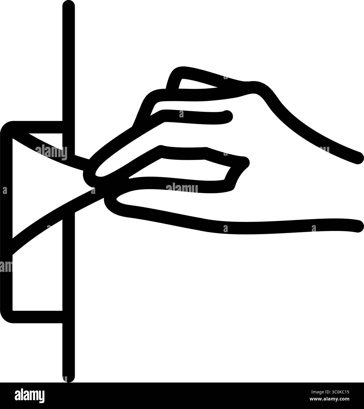 Entfernen des kinesio Tape Line Symbols. Gelenk- und Bänderunterstützung. Elastisches therapeutisches Band. Verbesserung der Körperleistung. Isolierte Vektordarstellung. Stock Vektor