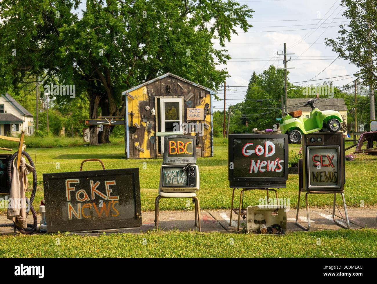 Heidelberger Projekt im Stadtteil McDougall Hunt in Detroit Michigan Stockfoto