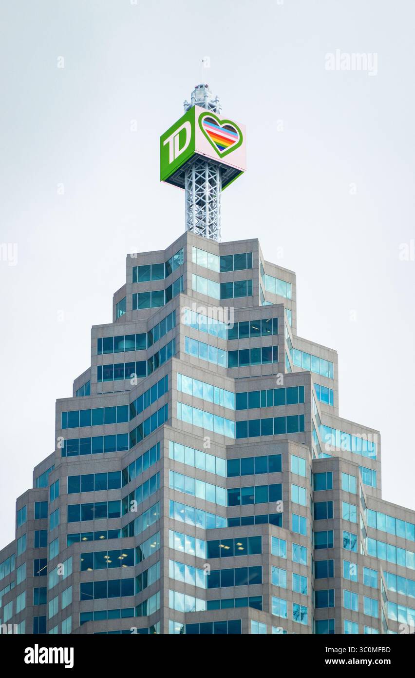 Die Toronto Dominion Bank unterschreibt ihr Gebäude in der Innenstadt von Toronto Kanada Stockfoto
