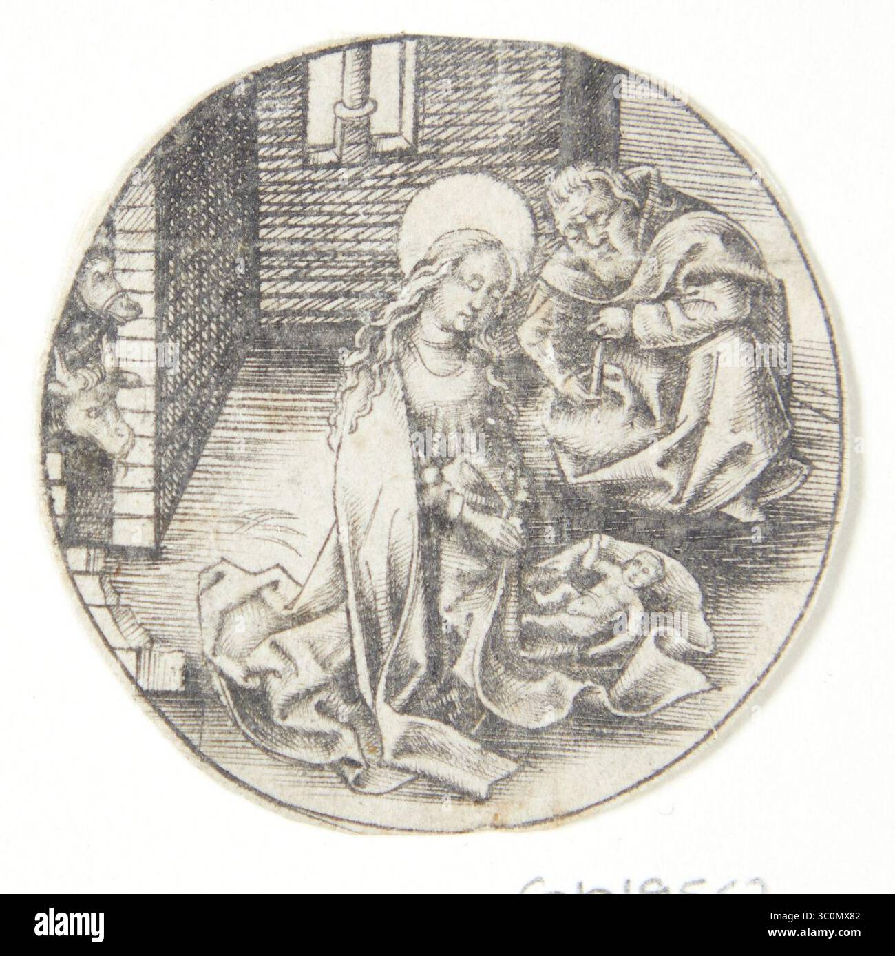 Israhel van Meckenem, Szene von Jomfru Marias liv, Stockfoto