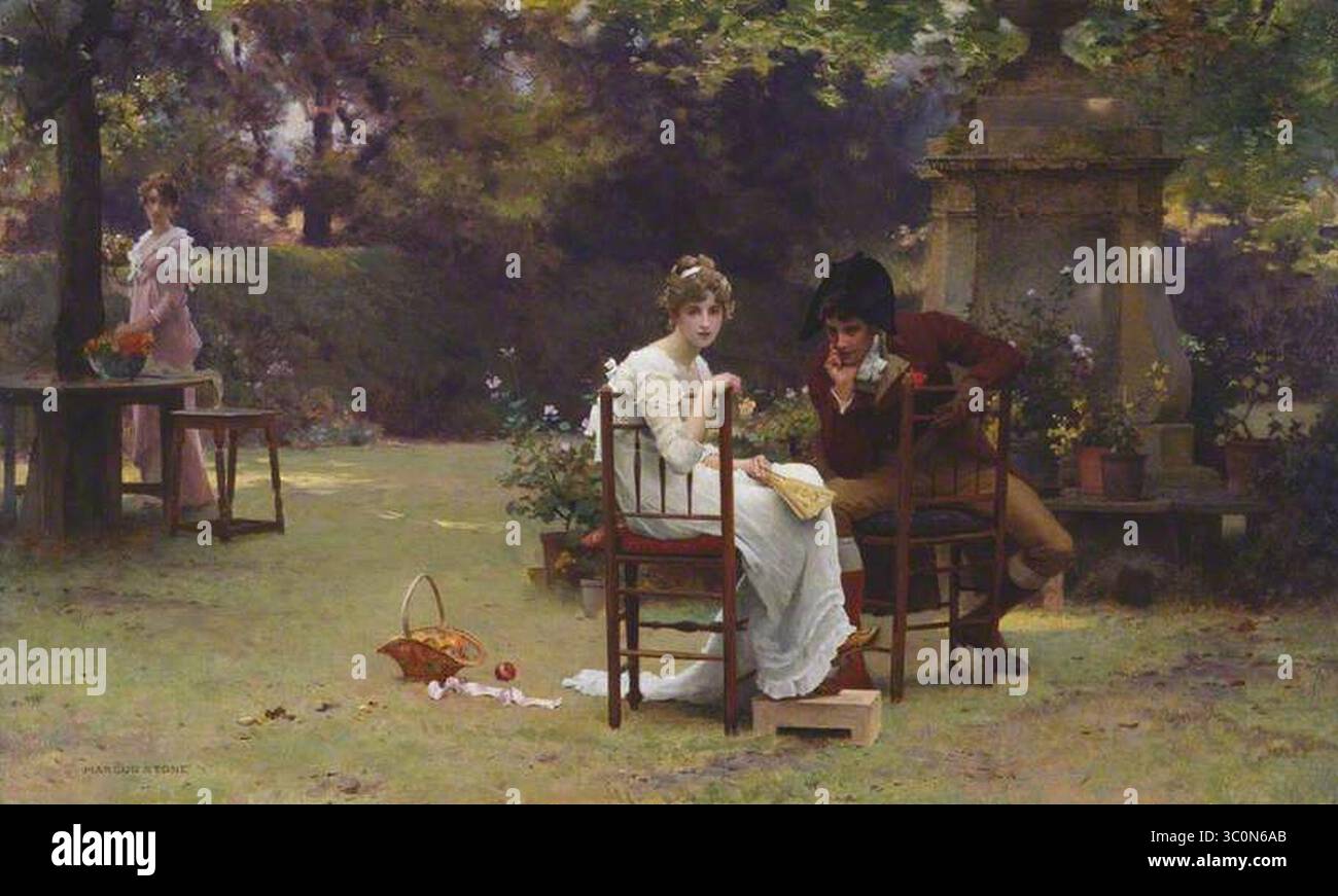 Marcus C. Stone (1840–1921) - zwei's Company, drei's keine Stockfoto