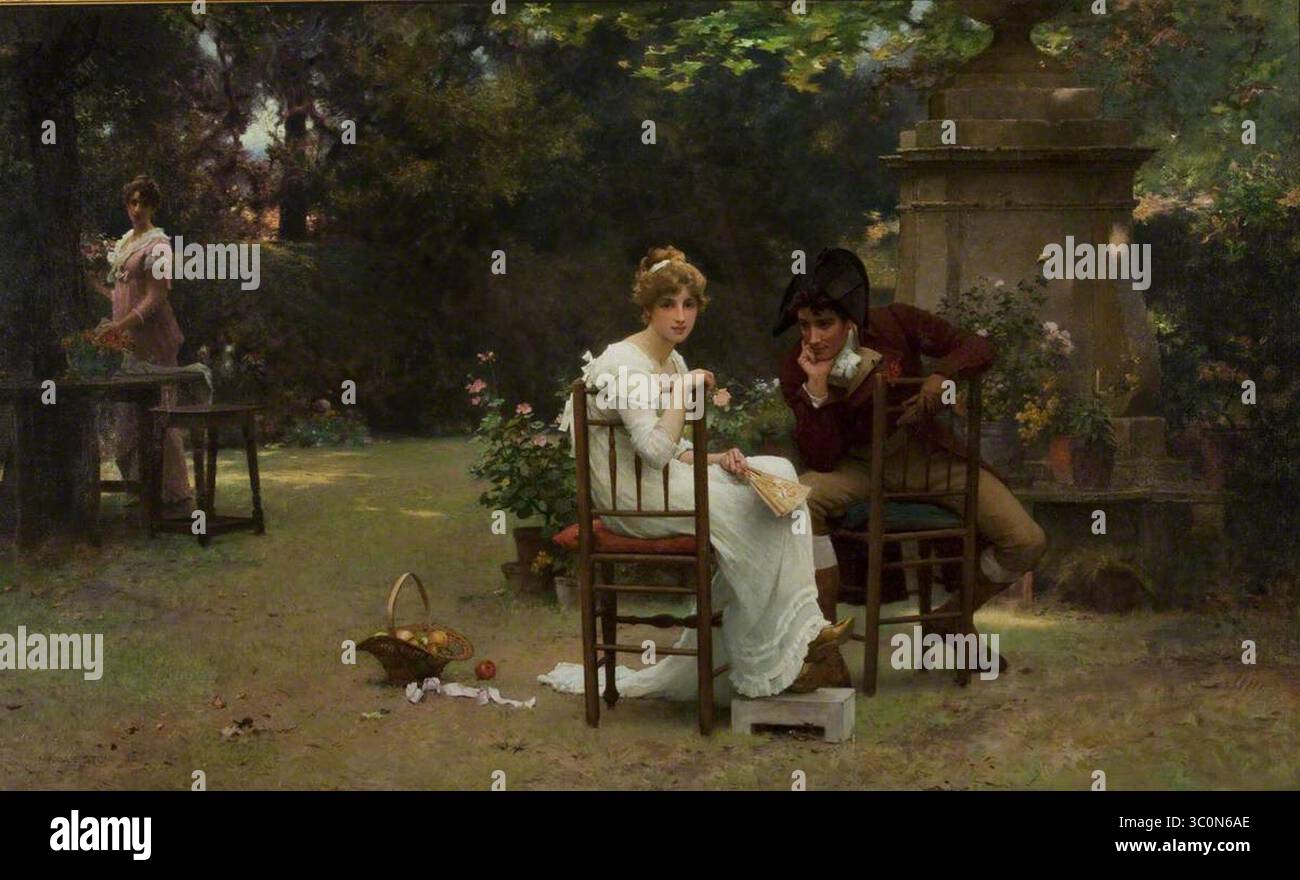 Marcus C. Stone (1840–1921) – Two’s Company, Three’s None Stockfoto