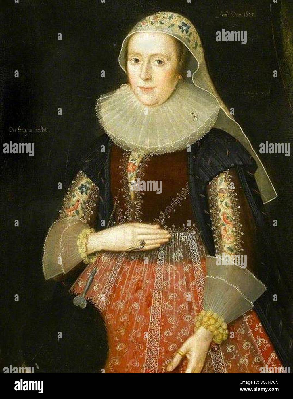 Marcus Gheeraerts the Younger (1561-1562-1635-1636) (Kreis von) - Mary Hawtrey (1587–1638), Lady Wolley - 65 - Chequers. Stockfoto