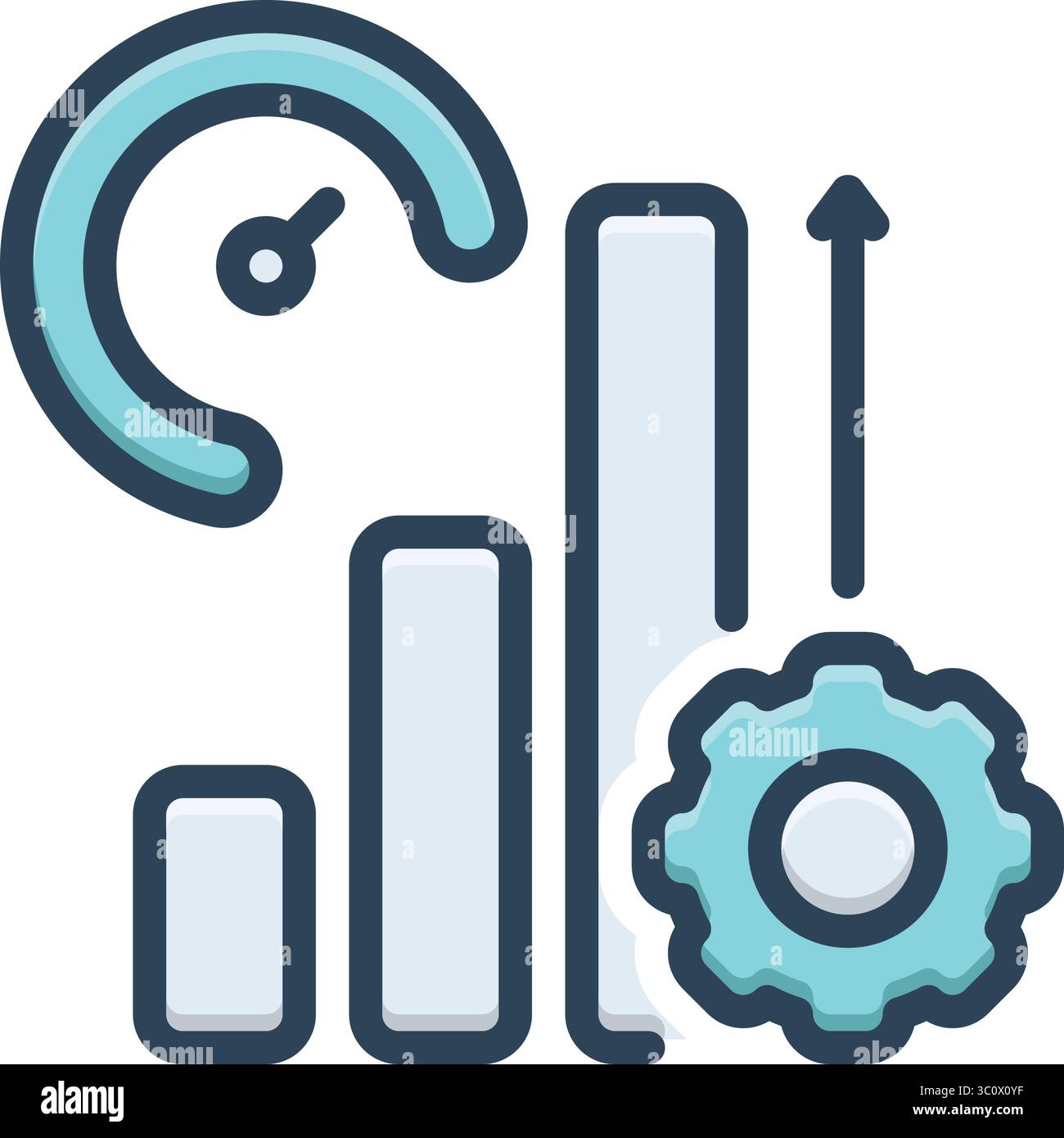 Symbol für Leistungsverbesserung, Leistung Stock Vektor