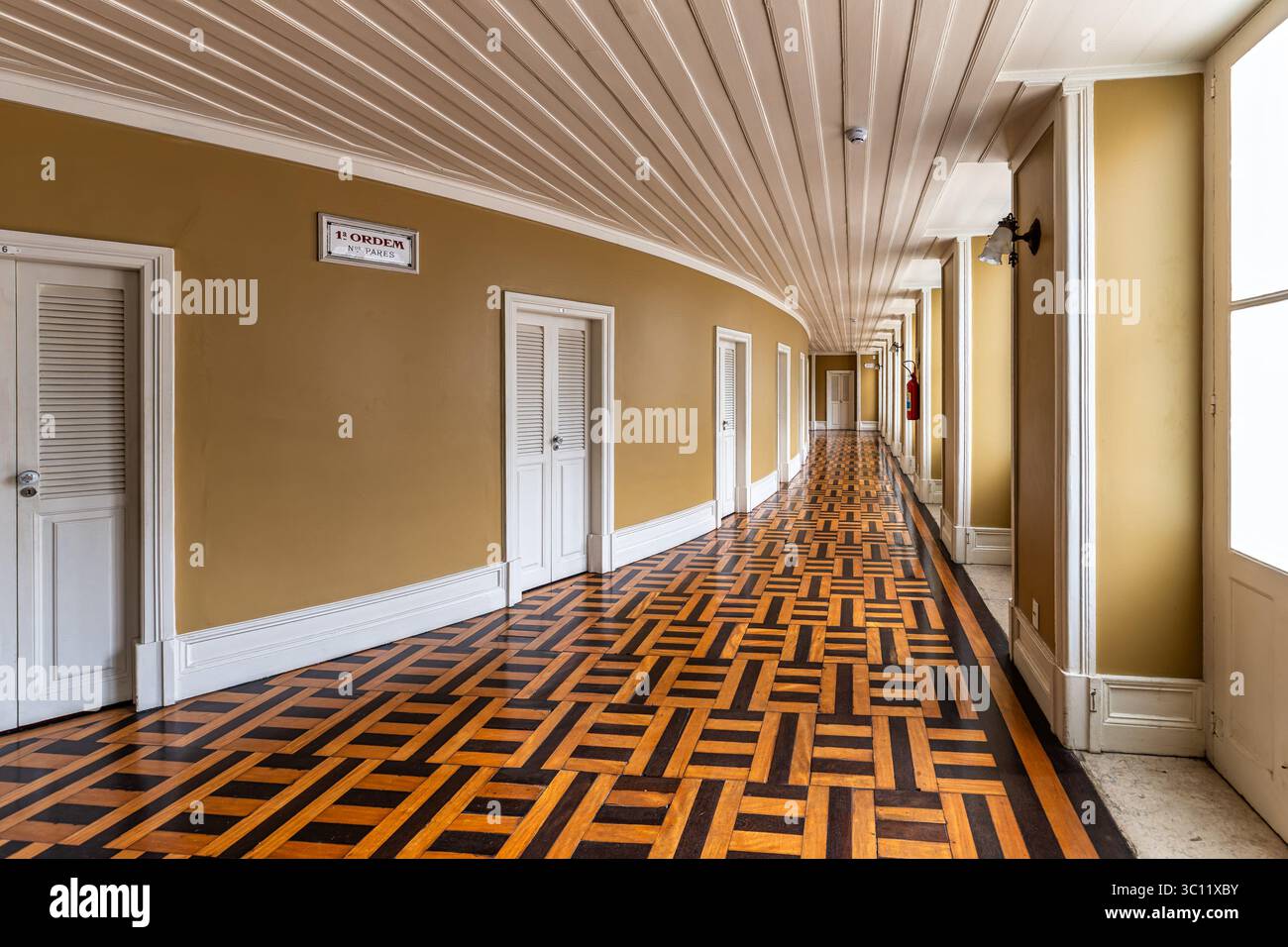 Innenraum des Theatro da Paz, Friedenstheater in Belem, Para, in Brasilien. Wurde nach neoklassizistischen architektonischen Linien erbaut, innerhalb des goldenen Zeitalters Stockfoto