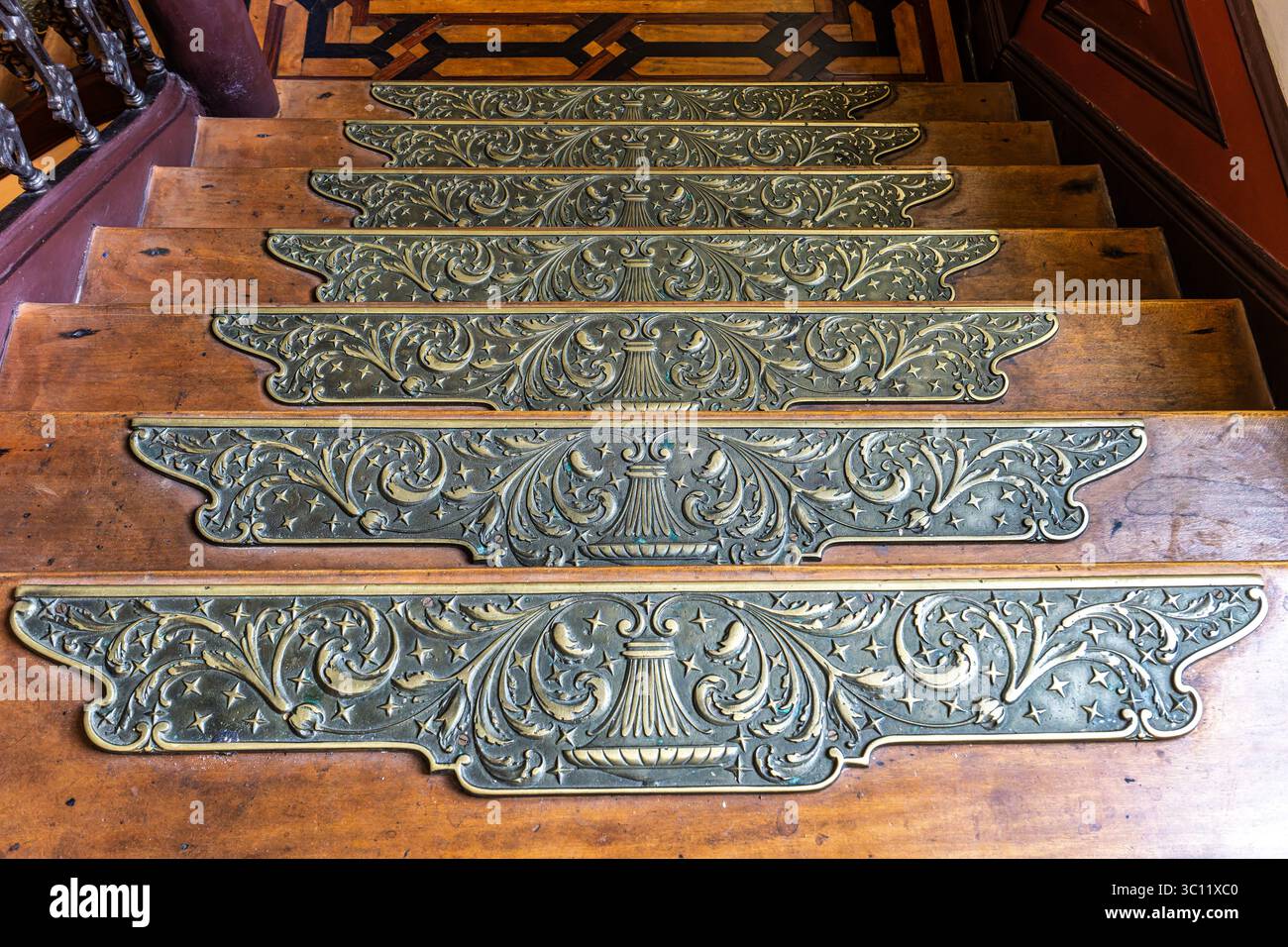 Innenraum des Theatro da Paz, Friedenstheater in Belem, Para, in Brasilien. Wurde nach neoklassizistischen architektonischen Linien erbaut, innerhalb des goldenen Zeitalters Stockfoto