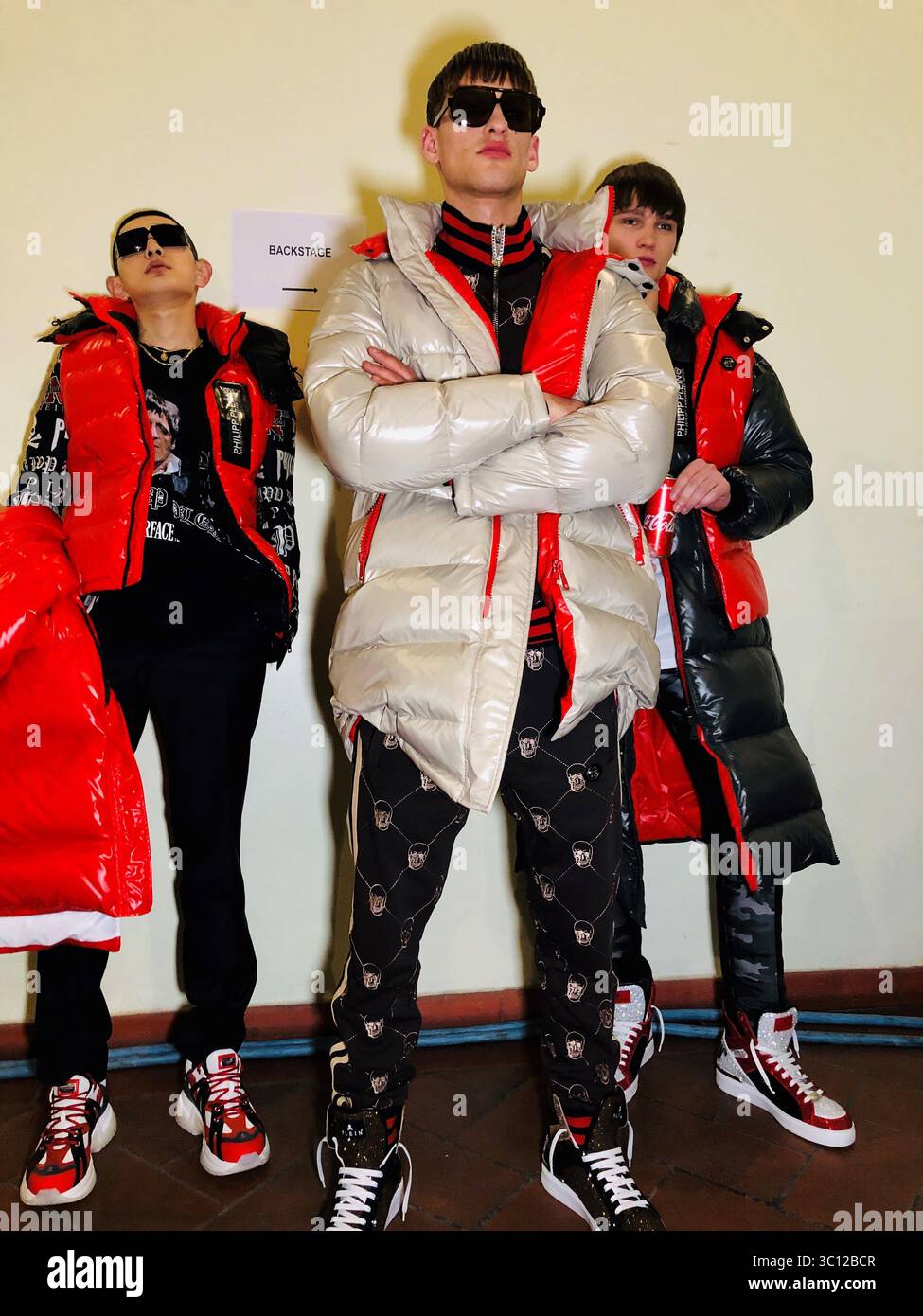 Philipp Plein Backstage MFW Herren Herbst Winter 2019-20, Mailand Italien, 11. Januar 2019 (Foto: © Lucia Sabatelli/Soevermedia via ZUMA Press) Stockfoto