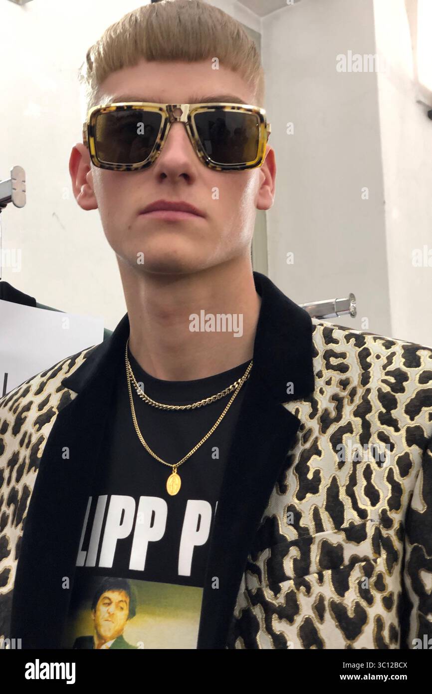 Philipp Plein Backstage MFW Herren Herbst Winter 2019-20, Mailand Italien, 11. Januar 2019 (Foto: © Lucia Sabatelli/Soevermedia via ZUMA Press) Stockfoto