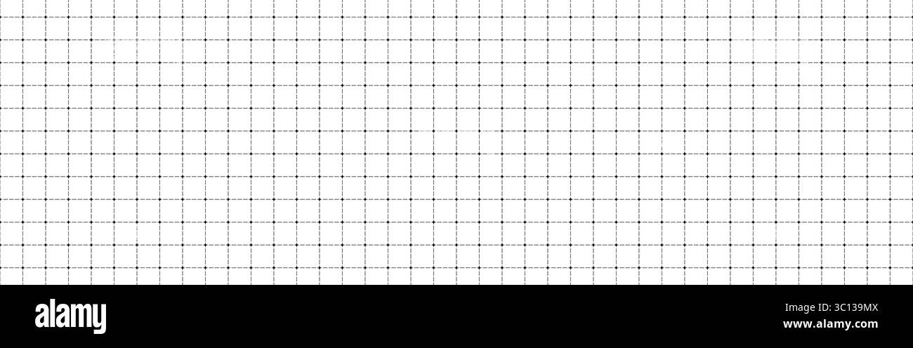 Weißes Raster mit gepunkteten Linien und Mittelpunkten. Technische Zeichnung, Ausbildung oder Konstruktionsvorlage. Technisches Muster mit Punkten. Einfache Diagrammtextur. Reinigen r Stock Vektor Weißes Raster mit gepunkteten Linien und Mittelpunkten. Technische Zeichnung, Ausbildung oder Konstruktionsvorlage. Technisches Muster mit Punkten. Einfache Diagrammtextur. Reinigen r Stock Vektor