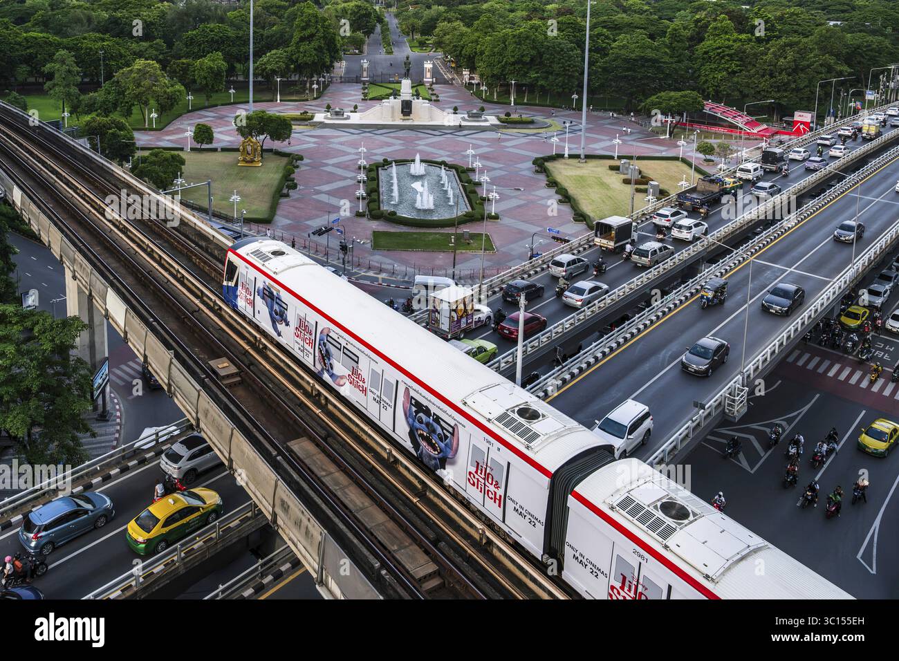Lumphini Park BTS Skytrain, Bangkok, Thailand Stockfoto