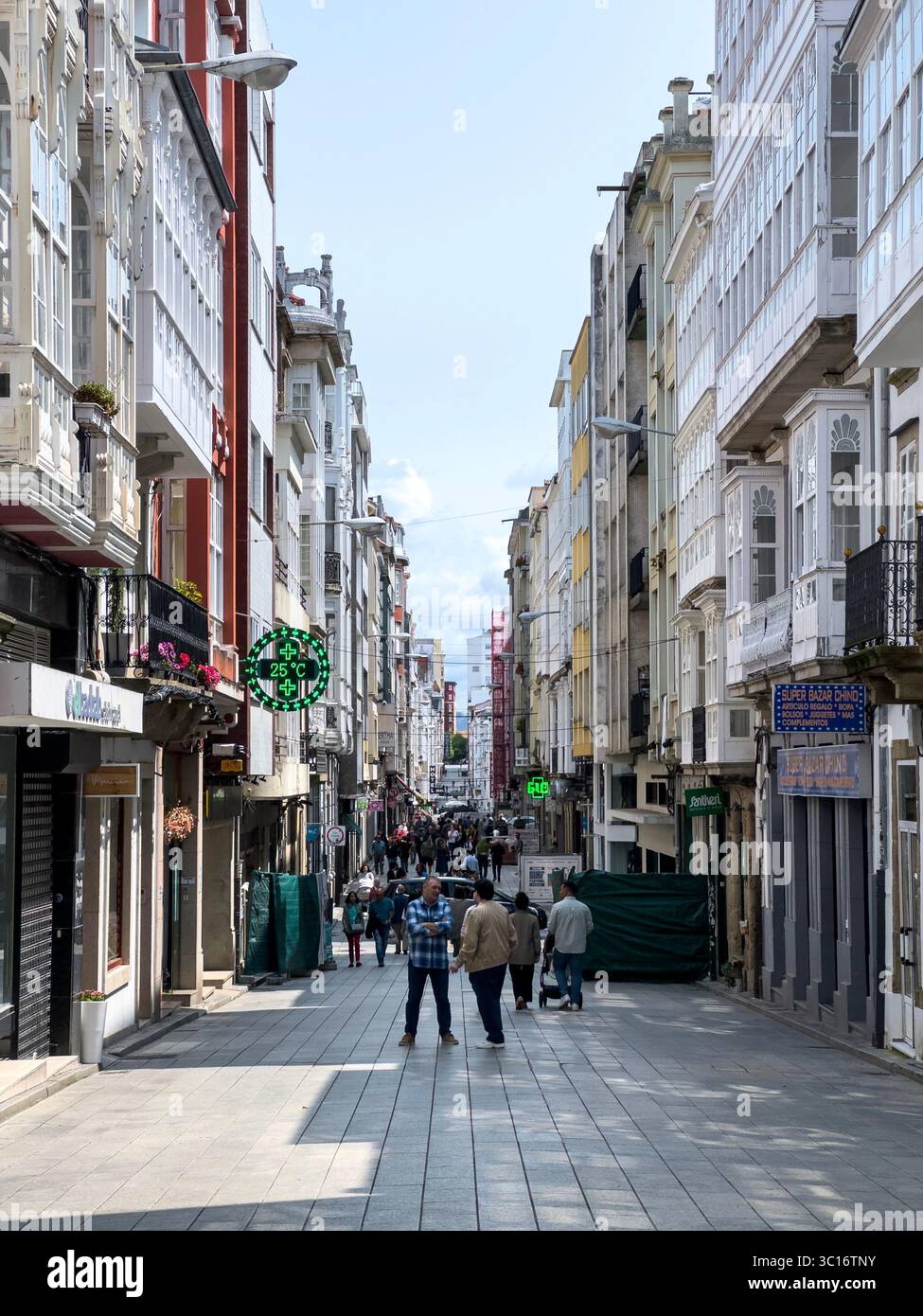 Rua Real, Ferrol, Provinz Coruña, Galicien, Spanien Stockfoto