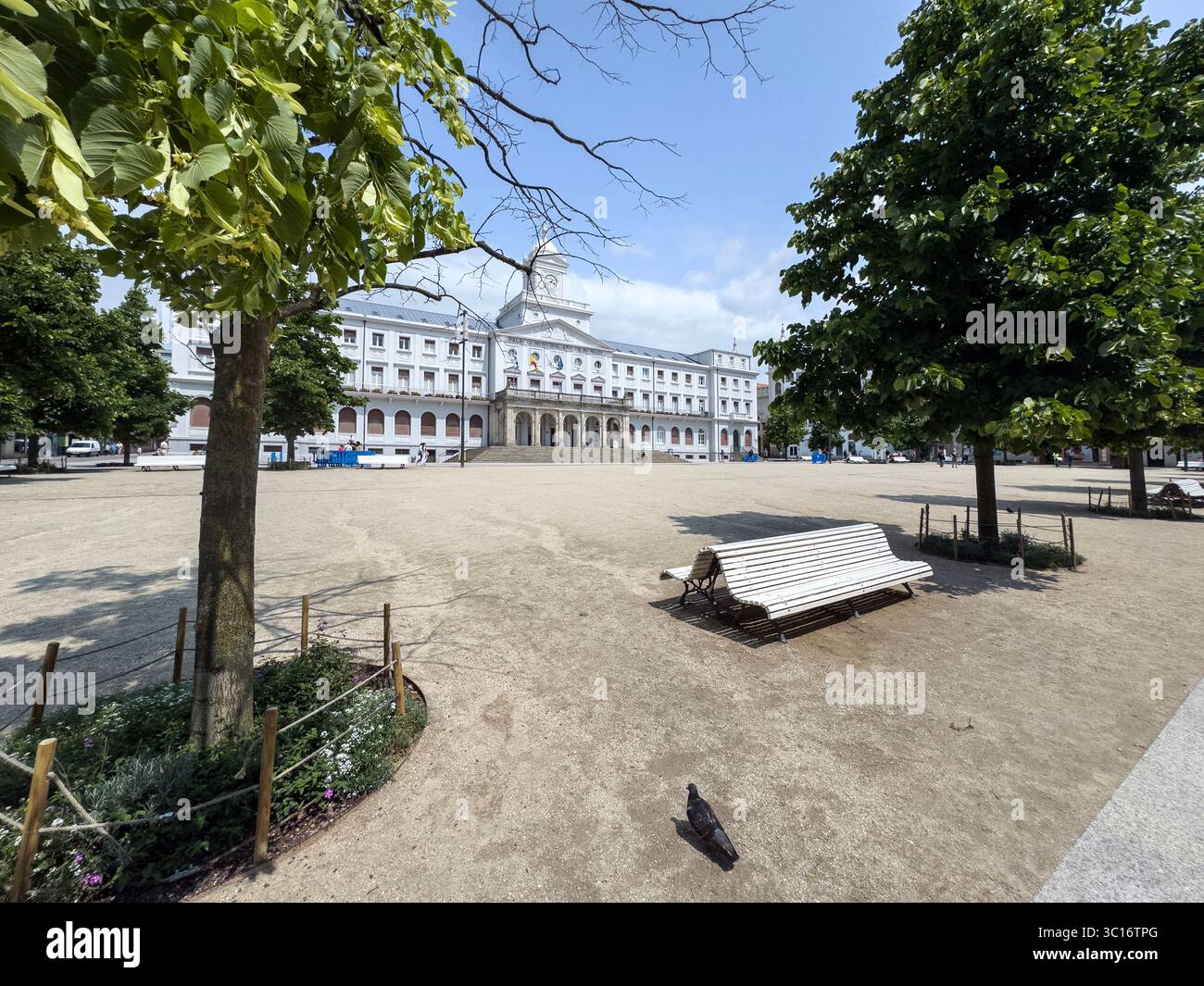 Plaza de Armas, Platz, Rathaus, Ferrol, Provinz Coruña, Galicien, Spanien Stockfoto