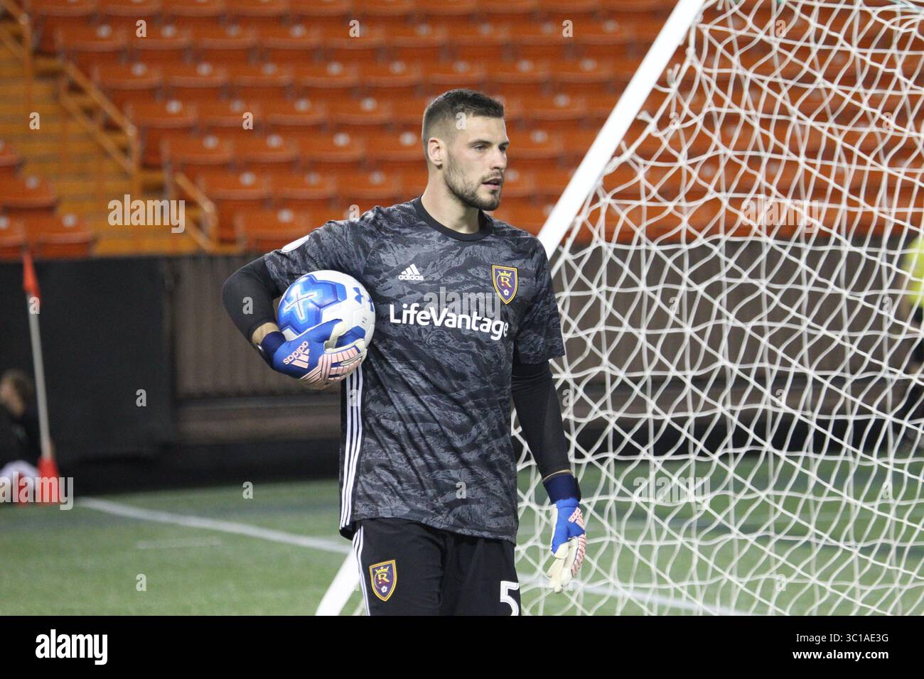 Februar 2019 - Real Salt Lake Torhüter Andrew Putna #51 beim Pacific Rim Cup Spiel zwischen Real Salt Lake und Iwaki FC im Aloha Stadium in Honolulu , HI - Michael Sullivan/CSM(Credit Image: &Copy; Michael Sullivan/CSM via ZUMA Wire) Stockfoto