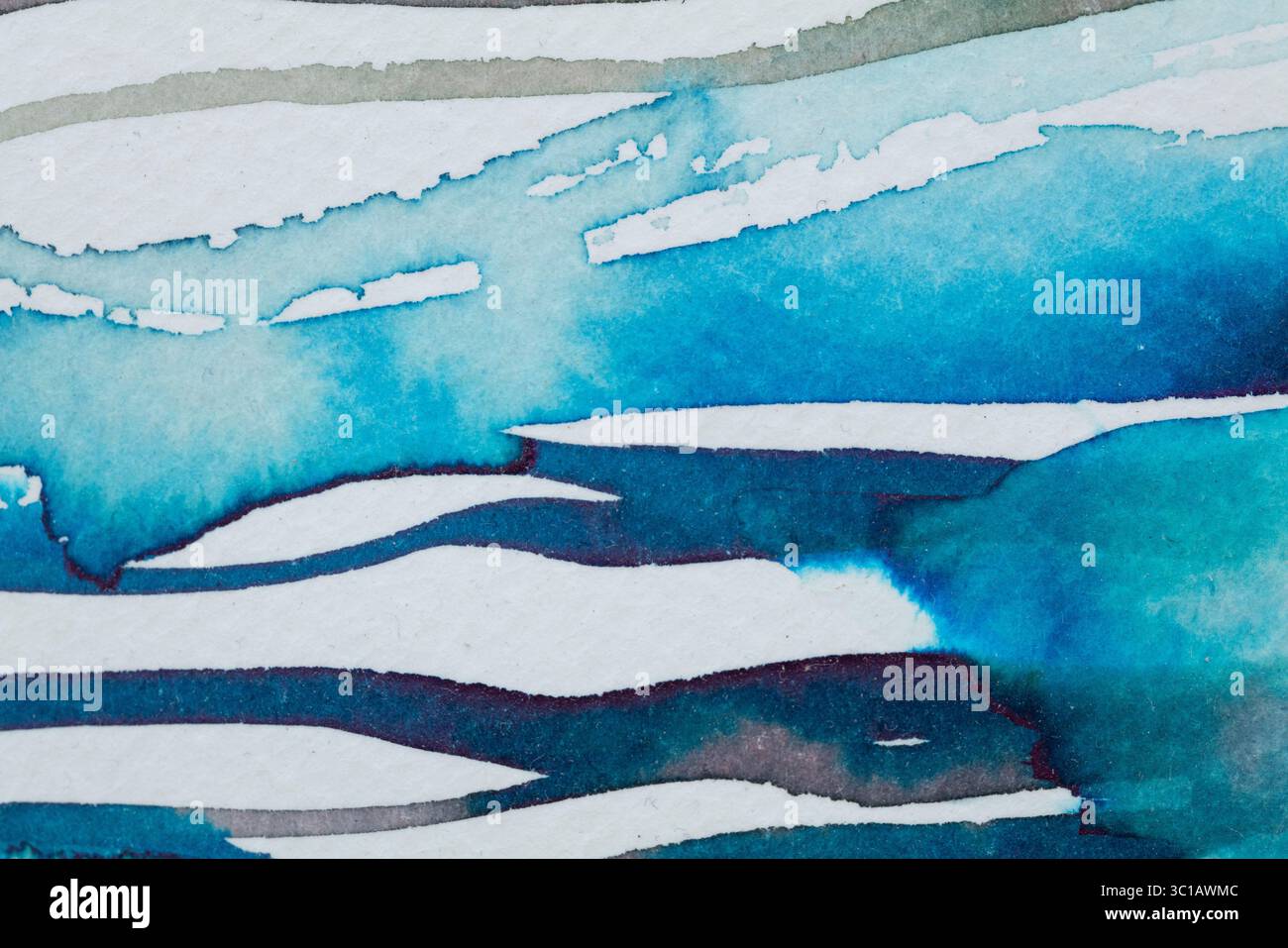 Lebendige Tintenmuster sorgen für fließende und tiefgründige Farben im abstrakten Design Stockfoto