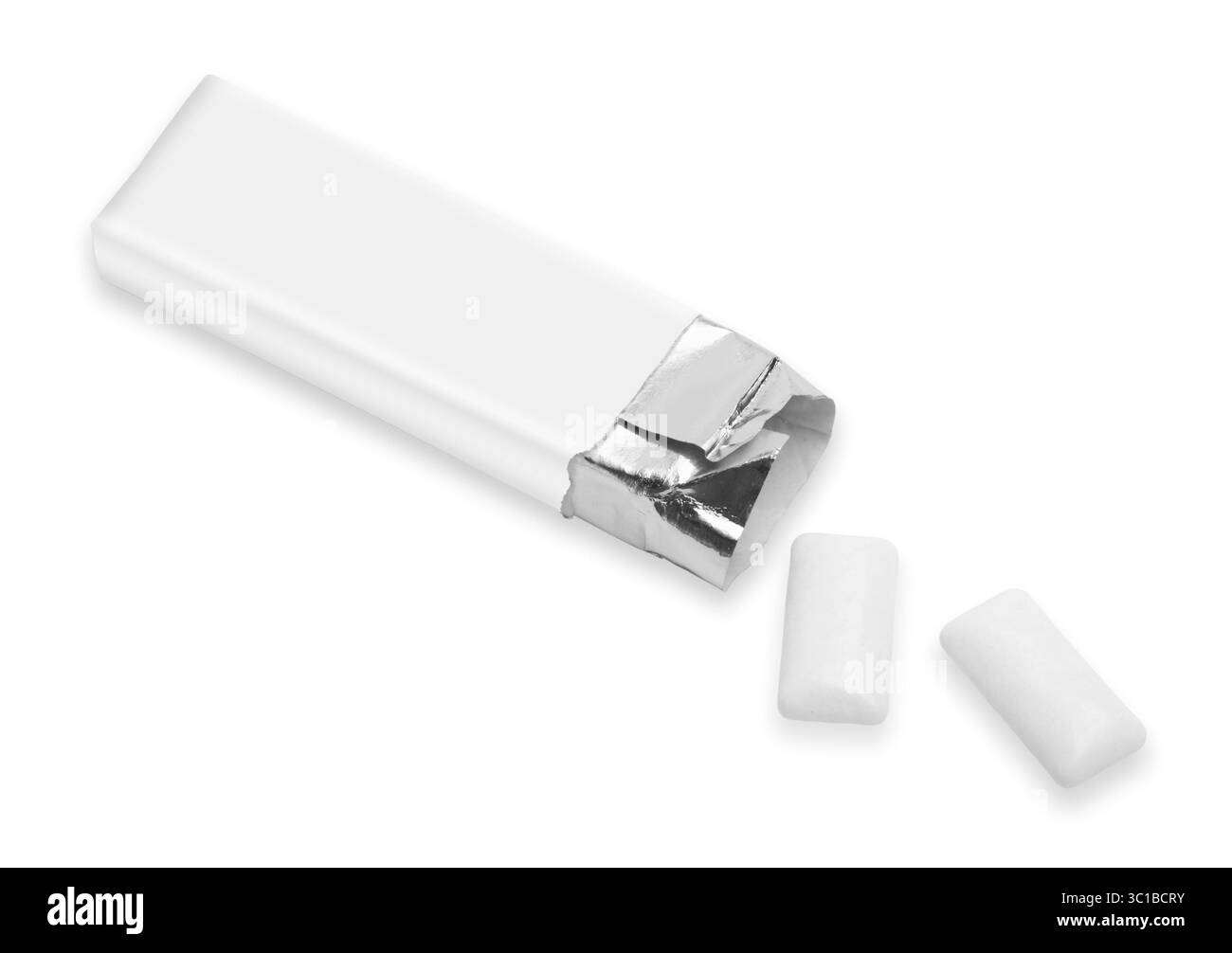 Kaugummi isoliert auf weißem Stockfoto