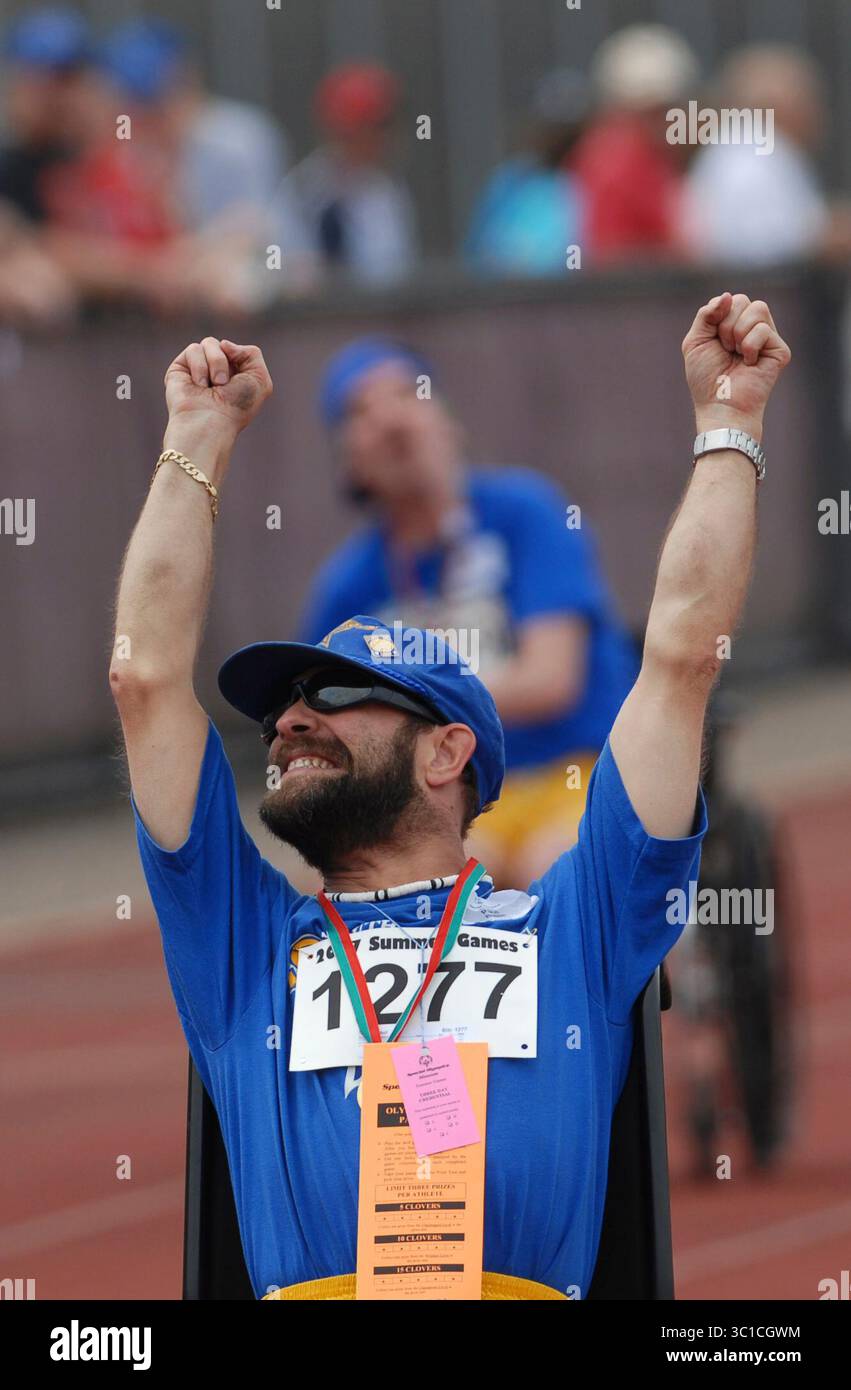 Juni 2007 - Minneapolis, MN, USA - Olympische Sonderspiele im Bierman Athletic Complex in U of M (Bild: Richard Sennott/Minneapolis Star Tribune/TNS via ZUMA Wire) Stockfoto