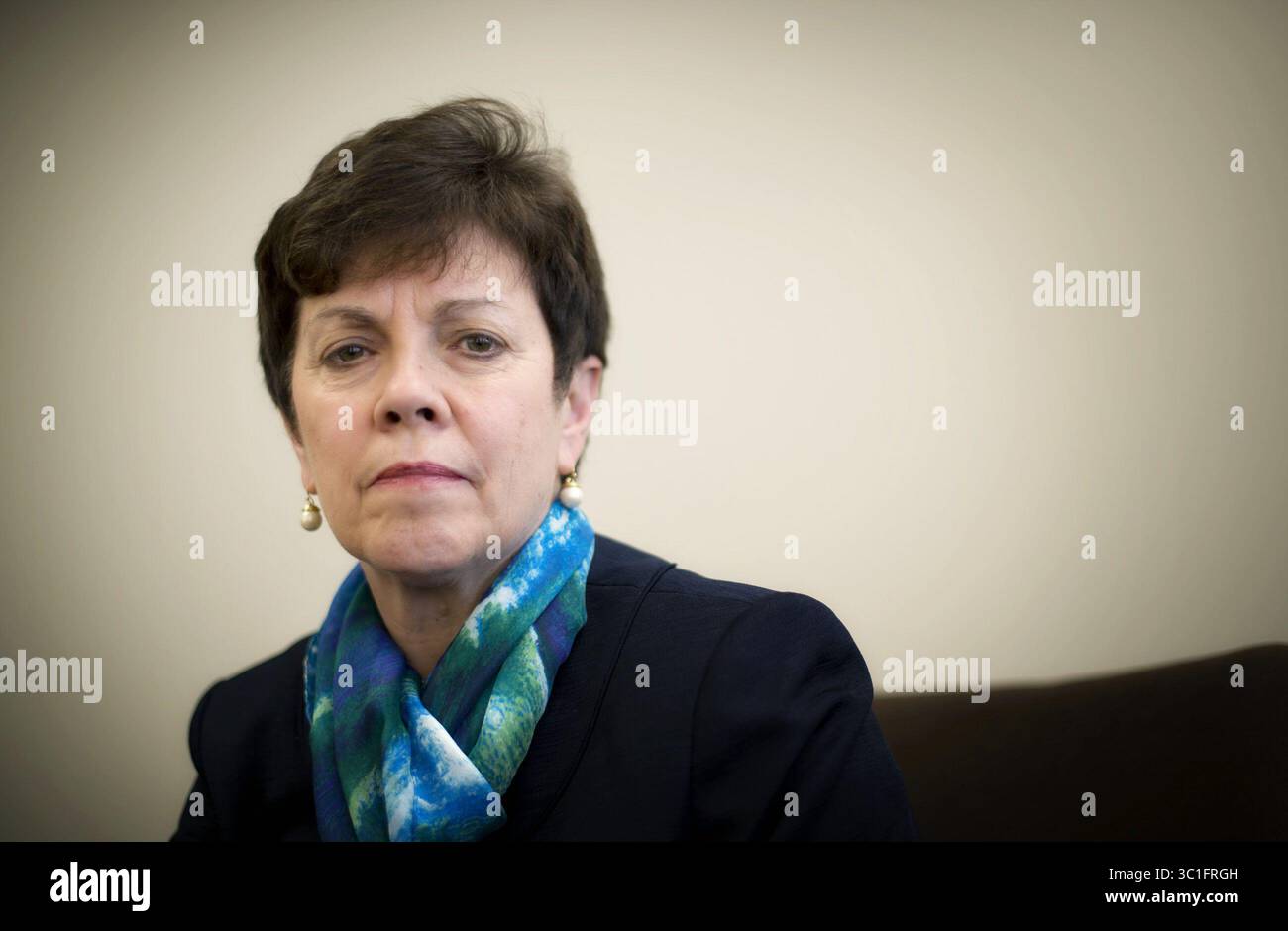 10. Dezember 2012 - Minnesota, USA - Colleen Hernandez, Präsidentin und CEO der Homeownership Preservation Foundation, die eine nationale Krisenhotline für notleidende Hausbesitzer betreibt, die Zwangsvollstreckung ausgesetzt sind. Montag, 10. Dezember 2012. (Kreditbild: Glen Stubbe/Minneapolis Star Tribune/TNS via ZUMA Wire) Stockfoto