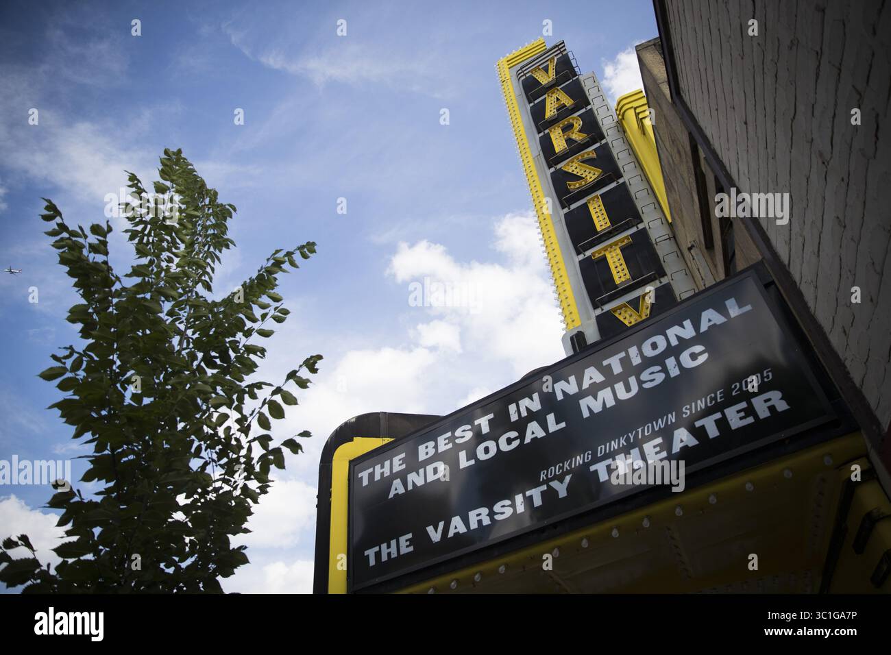 12. Juli 2017 - Minneapolis, MN, USA - das Varsity Theater in Minneapolis wird verkauft und renoviert und könnte bald Musikshows veranstalten. Fotografiert in Minneapolis, Minn., am 12. Juli 2017. (Kreditbild: Renee Jones Schneider/Minneapolis Star Tribune/TNS via ZUMA Wire) Stockfoto