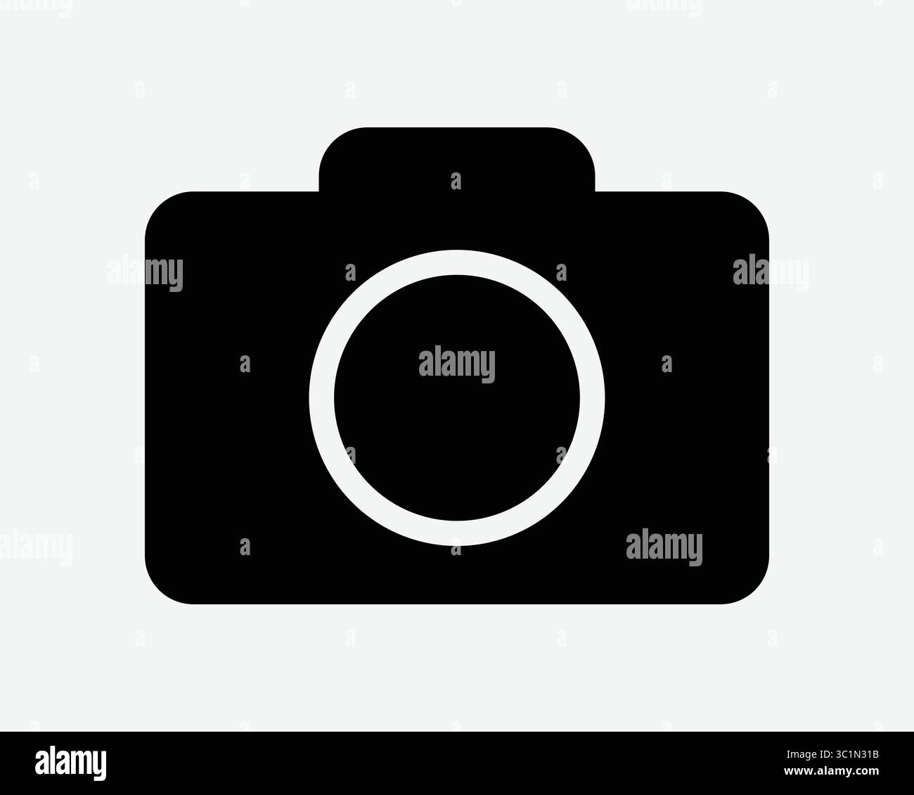 Kamera Galerie Bild Bildgerät Foto Digitale Fotografie Video Media Capture Ausrüstung Schwarz Weiß Symbol Zeichen Symbol Vektor Illustration Kunstwerk Stock Vektor