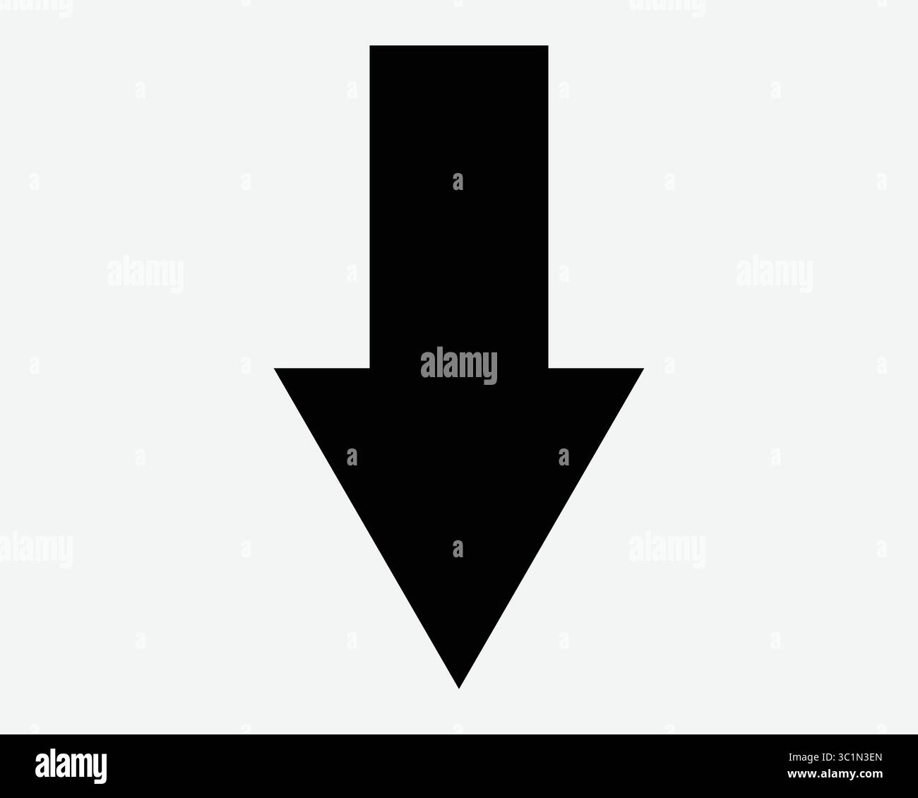 Pfeilpunkt Nach Unten Zeigt Unten Unter Hier Unten Position Navigation Zugriff Zurück Umkehren Schwarzweiß Vektorsymbol Zeichen Symbol Grafik Ar Stock Vektor