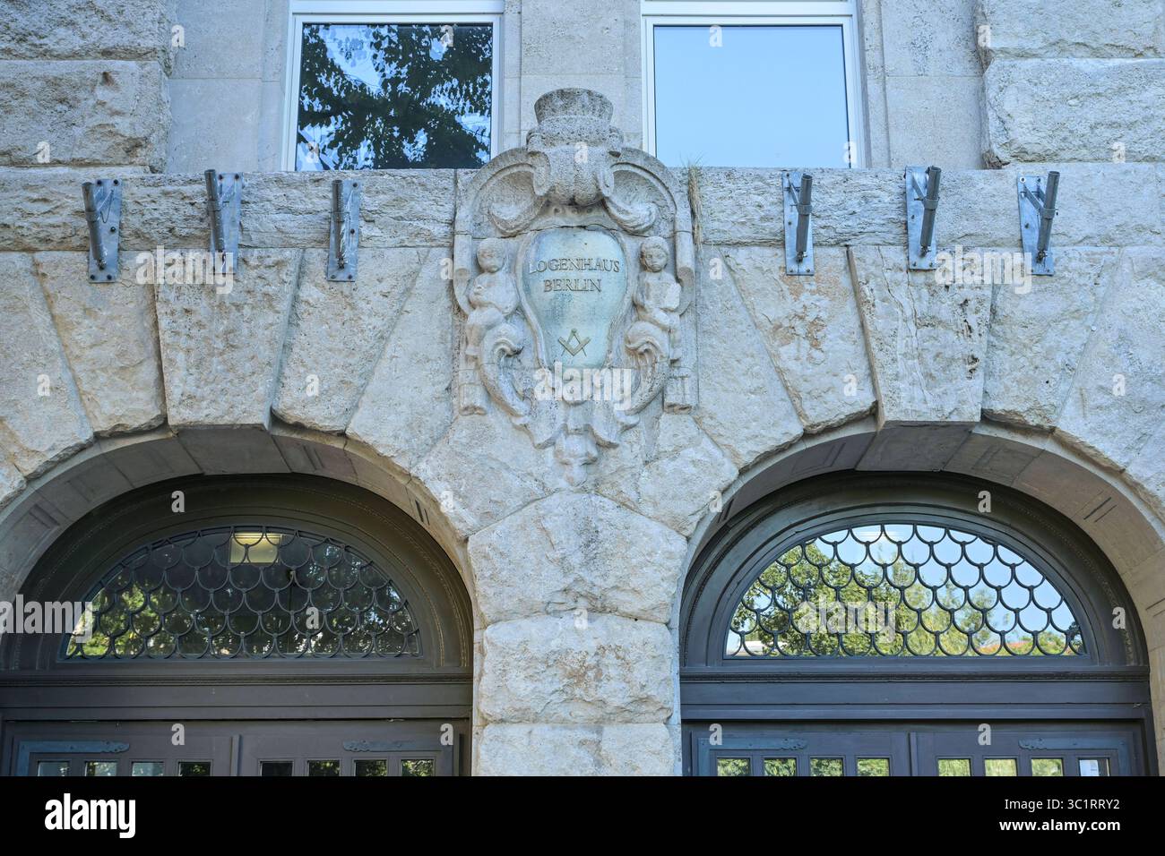 Logenhaus, Emser Straße, Wilmersdorf, Bezirk Charlottenburg-Wilmersdorf, Berlin, Deutschland *** Lodge House, Emser Straße, Wilmersdorf, Charlottenburg Wilmersdorf Bezirk, Berlin, Deutschland Stockfoto