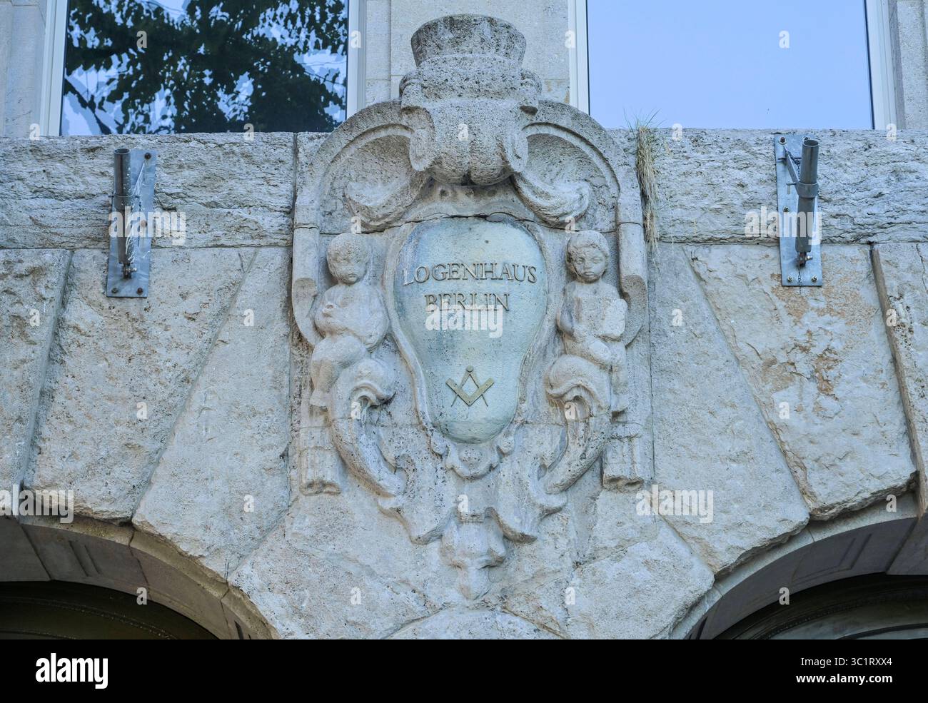 Logenhaus, Emser Straße, Wilmersdorf, Bezirk Charlottenburg-Wilmersdorf, Berlin, Deutschland *** Lodge House, Emser Straße, Wilmersdorf, Charlottenburg Wilmersdorf Bezirk, Berlin, Deutschland Stockfoto