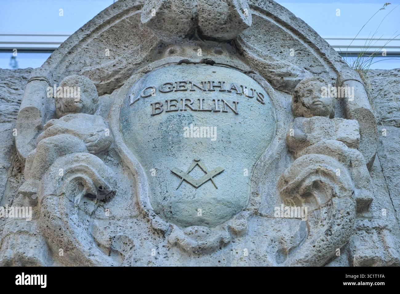 Logenhaus, Emser Straße, Wilmersdorf, Bezirk Charlottenburg-Wilmersdorf, Berlin, Deutschland *** Lodge House, Emser Straße, Wilmersdorf, Charlottenburg Wilmersdorf Bezirk, Berlin, Deutschland Stockfoto