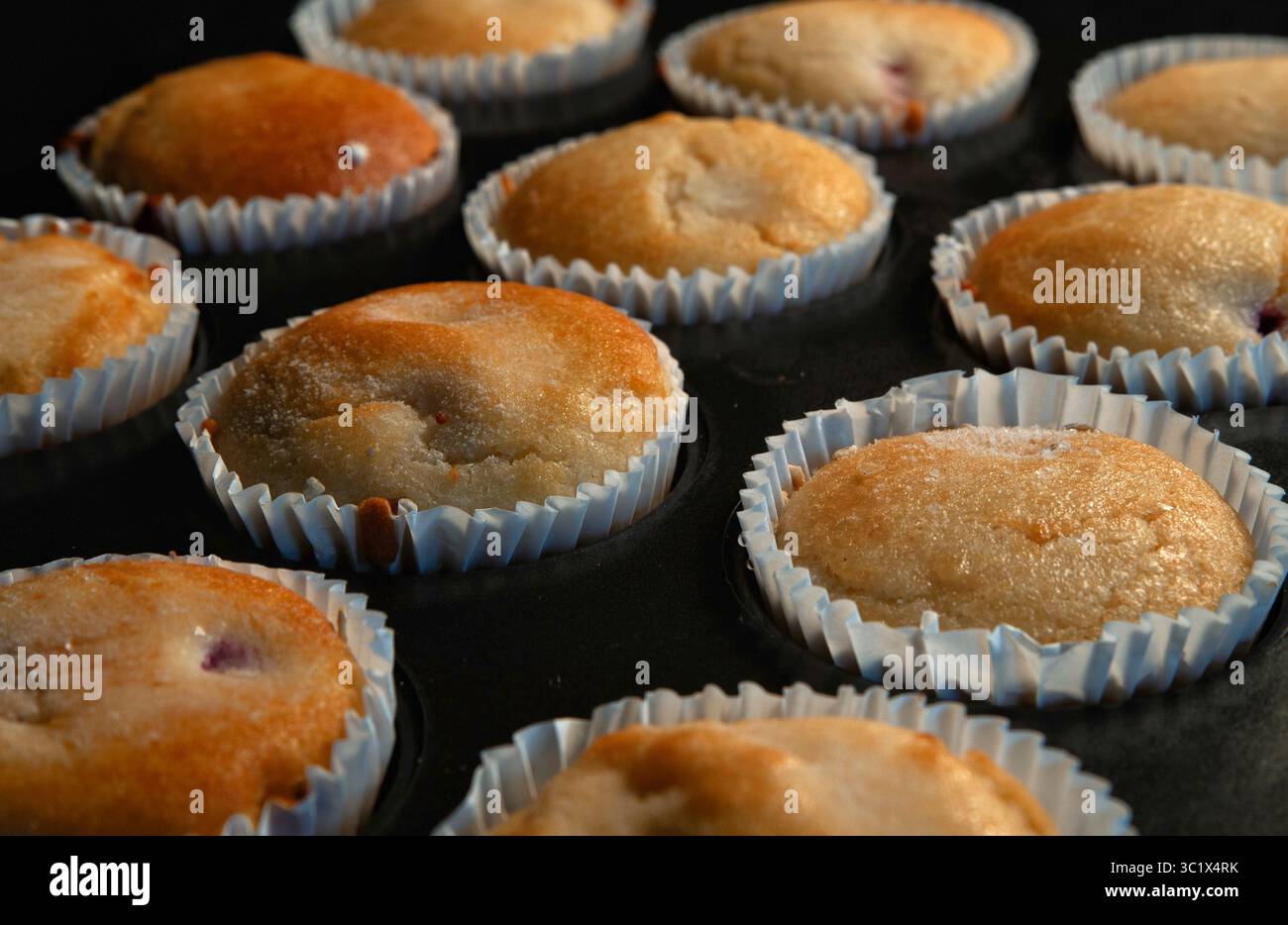 Einzelne glutenfreie Muffins Stockfoto