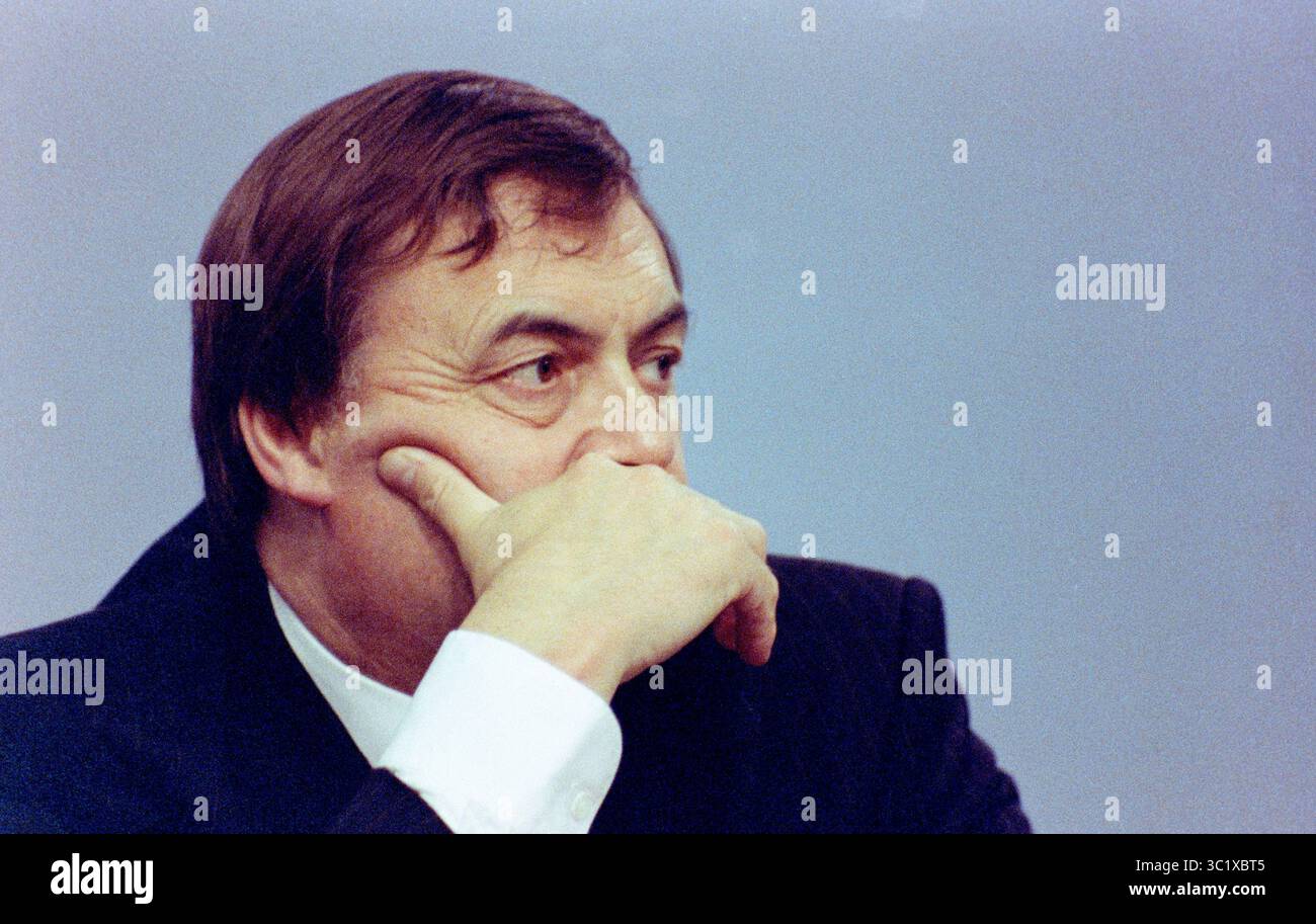 BRIGHTON, ENGLAND, Vereinigtes Königreich - ca. 27. September 1993 - Porträt des Labour-Abgeordneten John Prescott (1938–2024) auf der Labour Party-Konferenz 1993 in Brighton Stockfoto