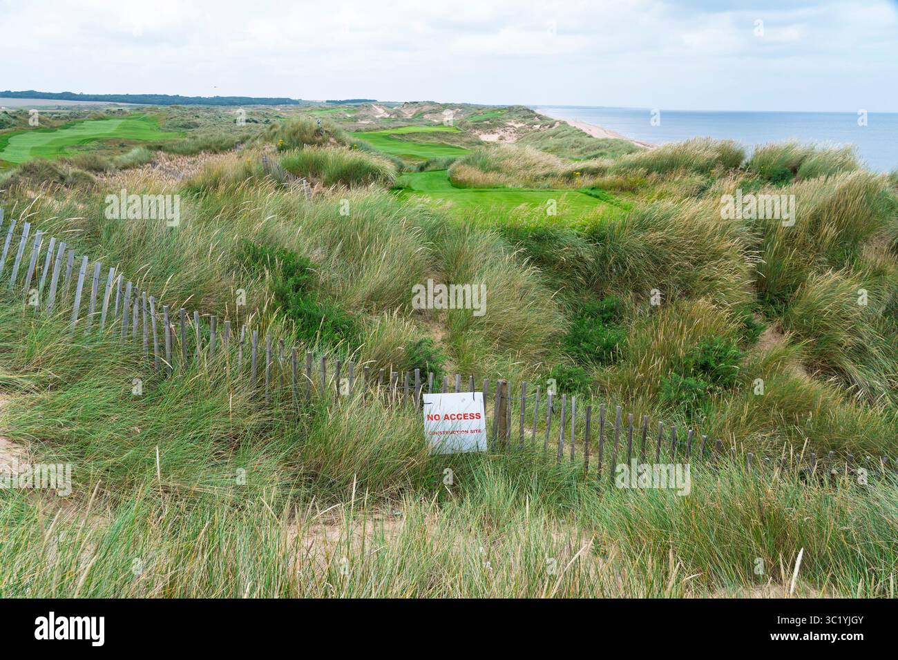 Aberdeen, Schottland, Großbritannien. Juli 2025. In den Tagen, bevor Präsident Donald Trump seine Golfplätze in Schottland auf einem privaten Besuch besuchen wird, se Stockfoto