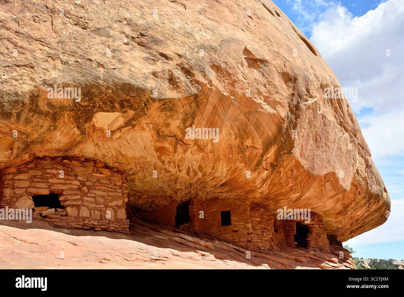 Haus auf der Feuerruine, Utah USA Stockfoto