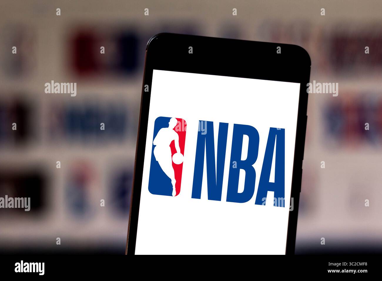 30. Mai 2019 – Brasilien – auf dieser Abbildung ist das Logo der National Basketball Association (NBA) auf einem Smartphone zu sehen. (Kreditbild: © Rafael Henrique/SOPA Images via ZUMA Wire) Stockfoto