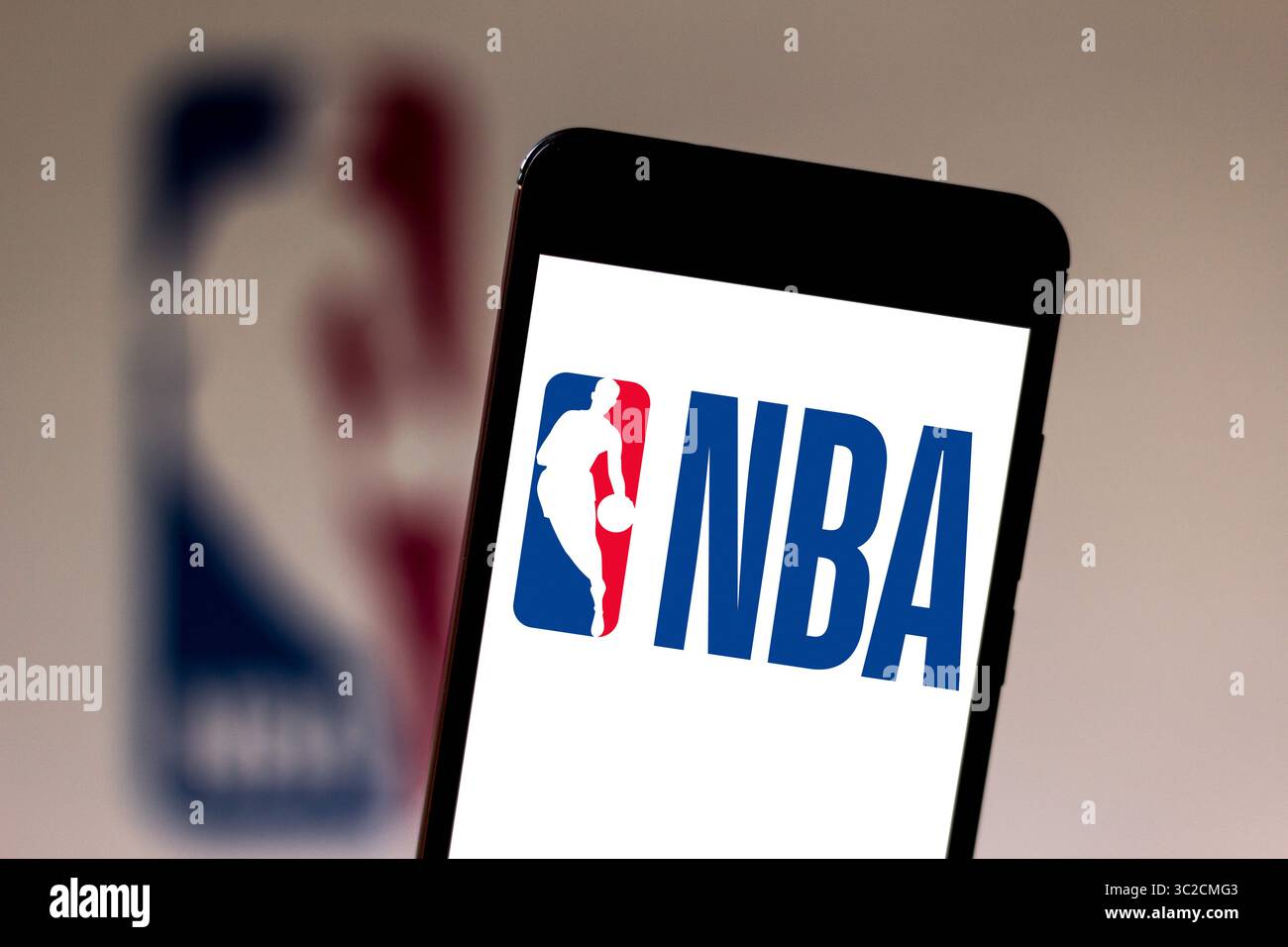 30. Mai 2019 – Brasilien – auf dieser Abbildung ist das Logo der National Basketball Association (NBA) auf einem Smartphone zu sehen. (Kreditbild: © Rafael Henrique/SOPA Images via ZUMA Wire) Stockfoto