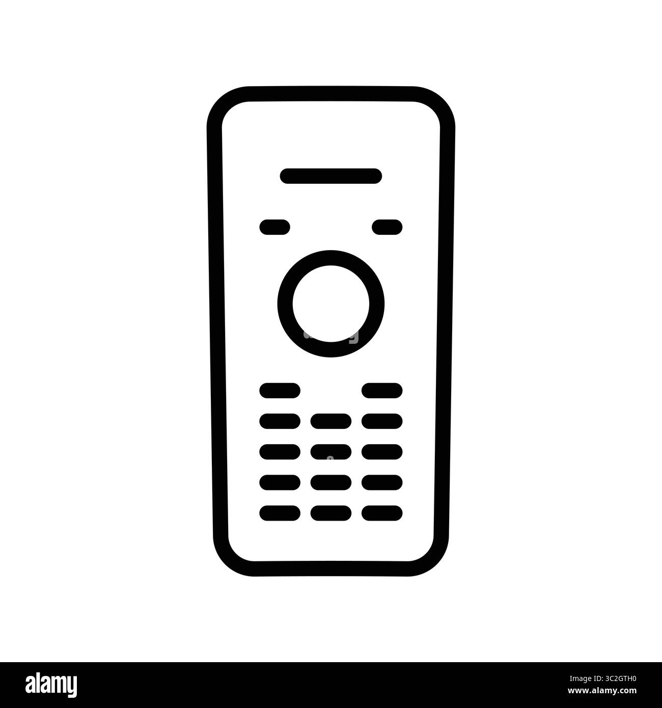 Einfache und moderne Fernbedienung für Fernseher und Home Entertainment-Systeme, die den Benutzerkomfort und die Funktionalität für immer verbessert Stock Vektor