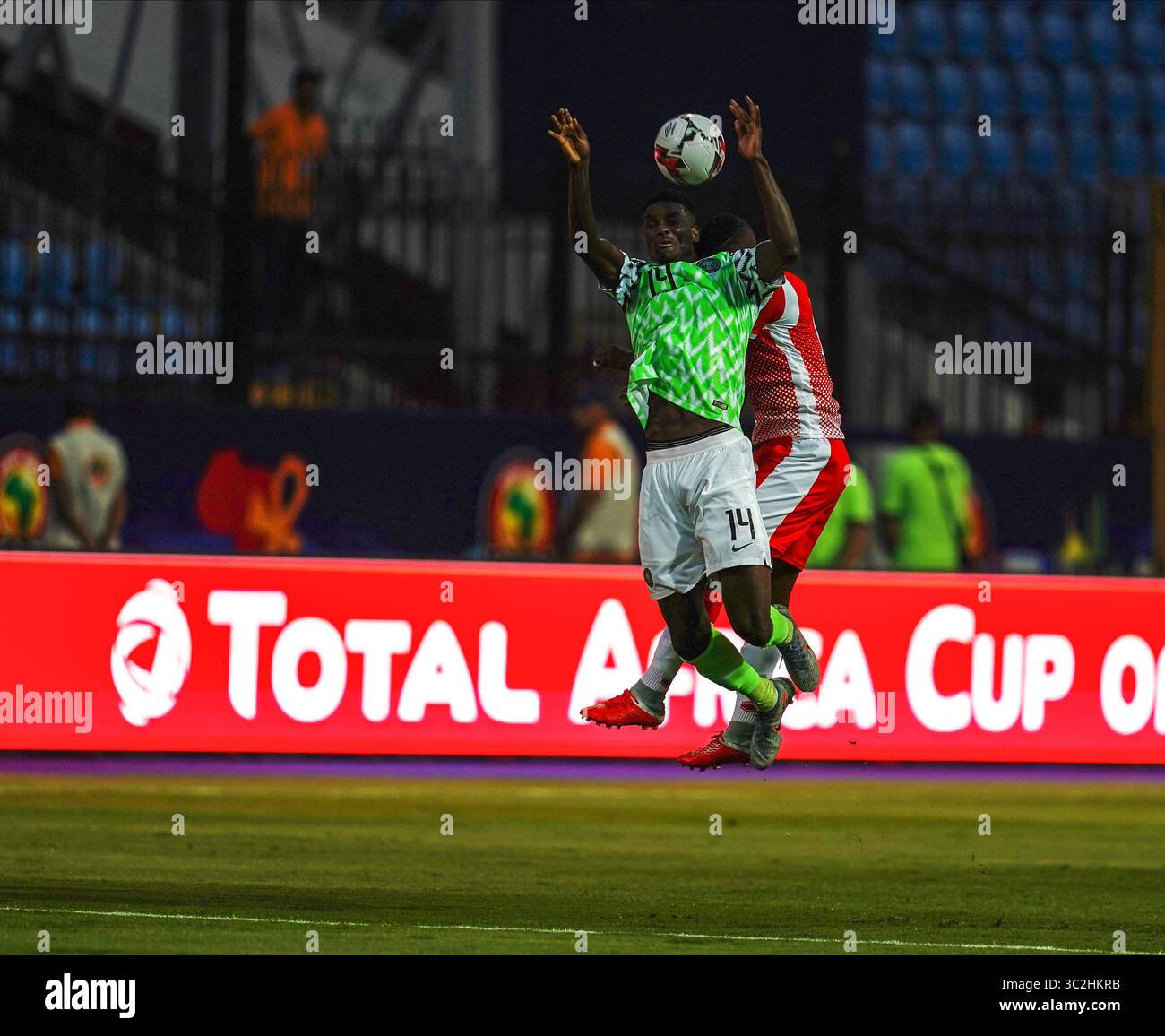 22. Juni 2019: Ebere Paul onuachu aus Nigeria beim Afrikanischen Cup of Nations-Spiel zwischen Nigeria und Burundi im Alexandria-Stadion in Alexandia, Ägypten. Ulrik Pedersen/CSM.(Kreditbild: &Copy; Ulrik Pedersen/CSM via ZUMA Wire) Stockfoto