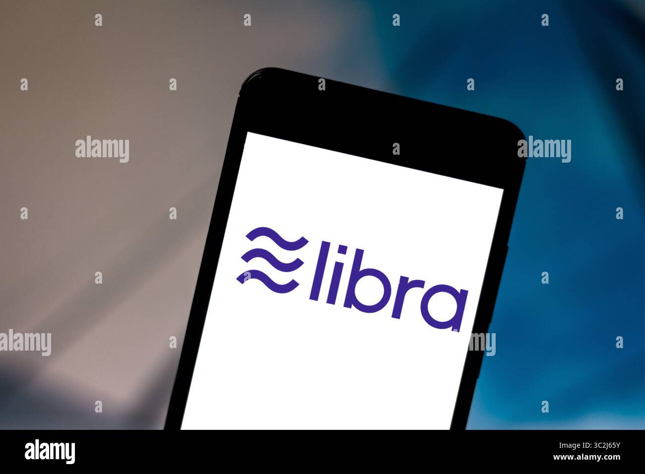 Juni 1, 2019 - Brasilien - In diesem Foto Illustration eine Facebook Waage logo gesehen auf dem Smartphone angezeigt. (Bild: © Rafael Henrique/SOPA Bilder über ZUMA Draht) Stockfoto