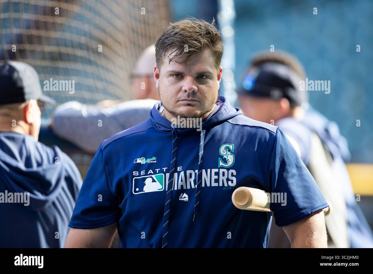 25. Juni 2019: Seattle Mariners erster Baseman Daniel Vogelbach #20 vor dem Major League Baseballspiel zwischen den Milwaukee Brewers und den Seattle Mariners im Miller Park in Milwaukee, WI. John Fisher/CSM(Credit Image: &Copy; John Fisher/CSM via ZUMA Wire) Stockfoto