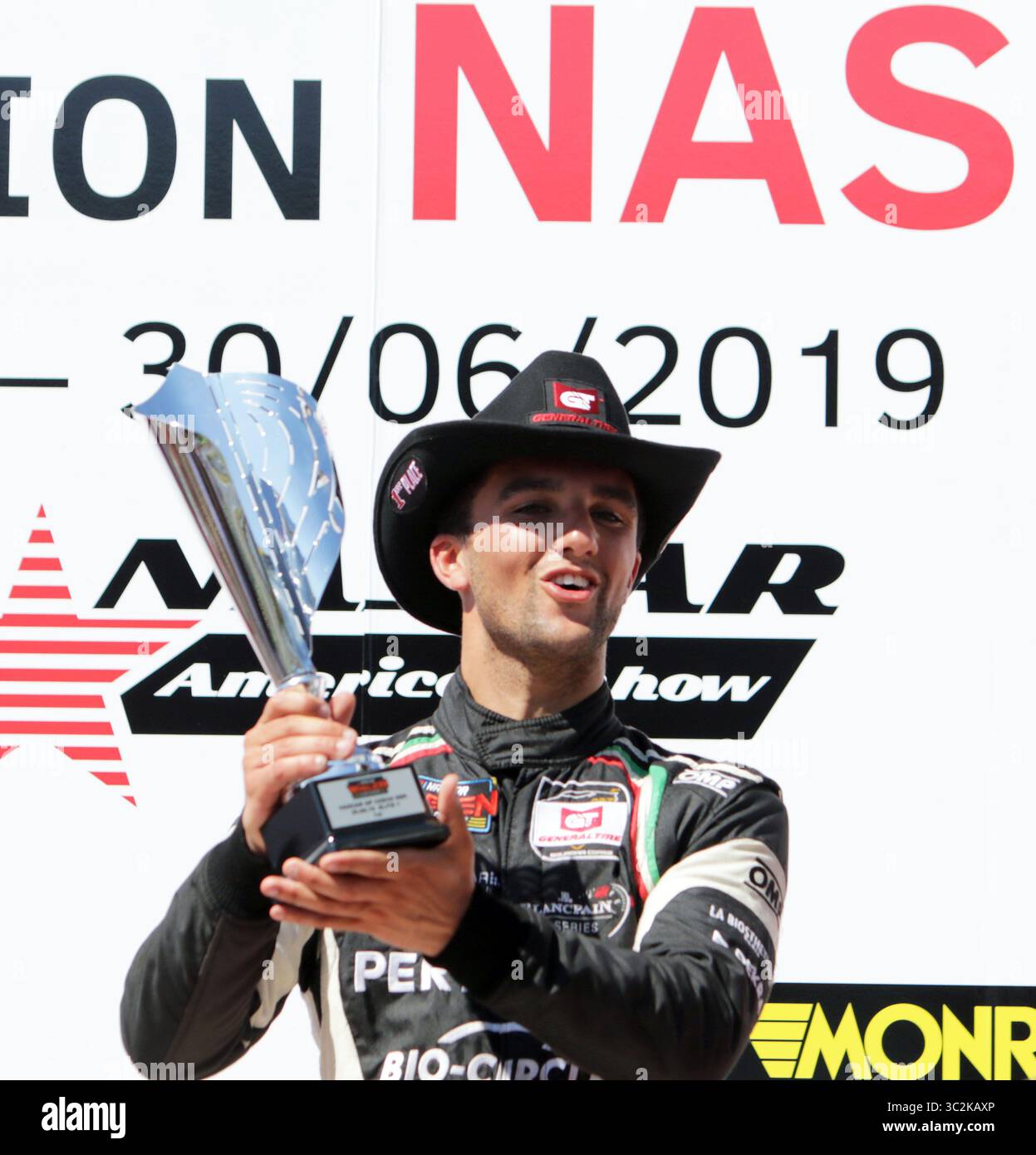 30. Juni 2019 - MOST, Tschechische Republik - Sieger Loris HEZEMANS (NLD / Hendriks Motorsport / NLD / Ford Mustang), .NASCARWhelenEuroSeries, NASCAR GP Tschechische Republik, Runde 7, Elite 1, .MOST/Tschechische Republik, Autodrom Most, Juni 2019 (Foto: © Wolfgang Fehrmann/ZUMA Wire) Stockfoto