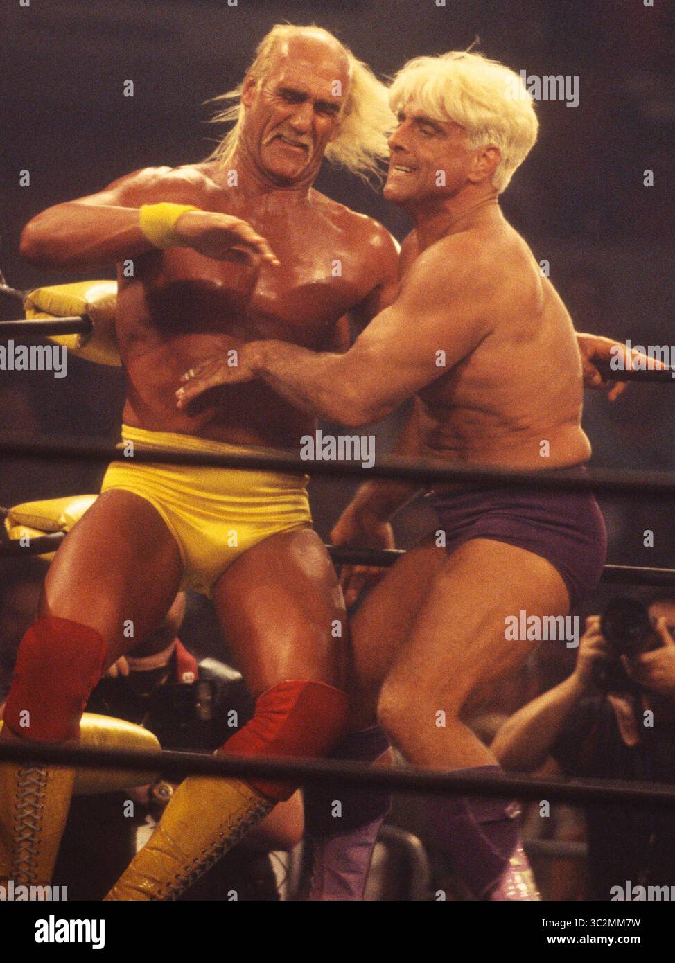 Hulk Hogan ist gestorben. 1995 Hulk Hogan Ric Flair Foto von John Barrett/PHOTOlink/MediaPunch Stockfoto
