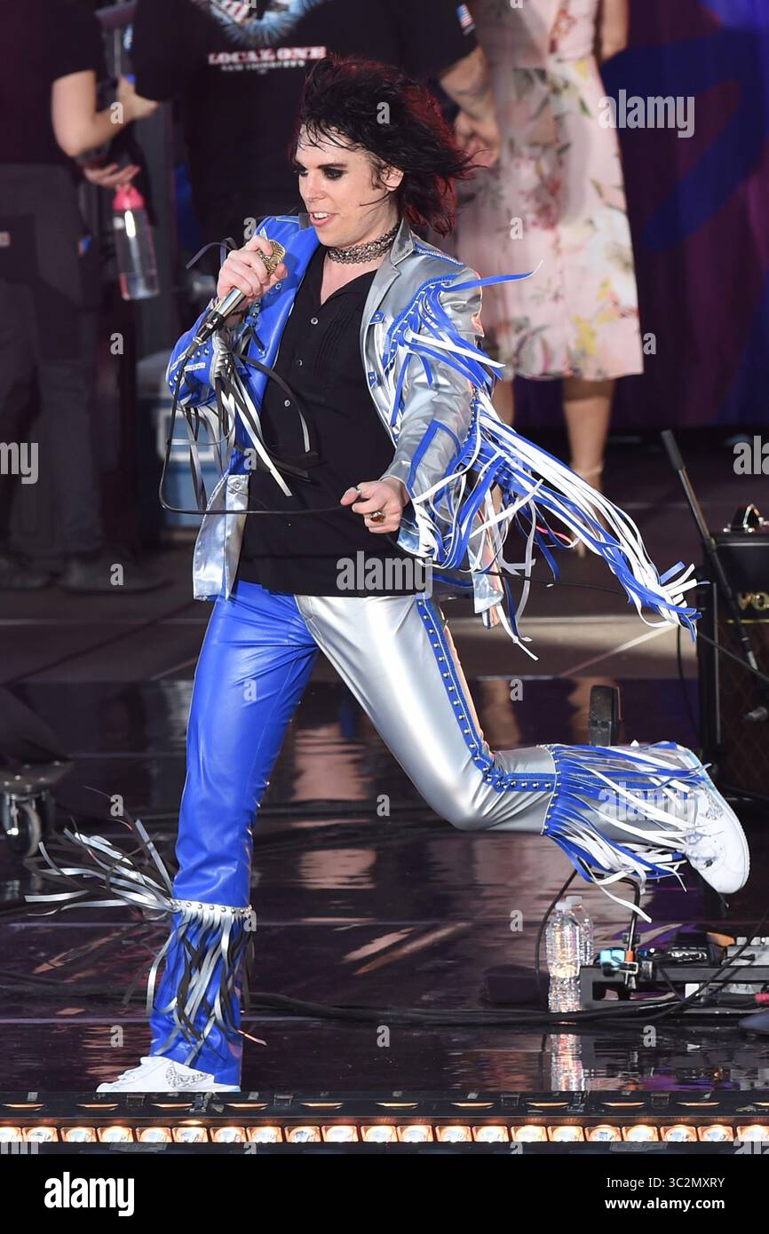 12. Juli 2019 - New York, NY, USA - 12. Juli 2019 New York City..The Struts in der Good Morning America's Summer Concert Series am 12. Juli 2019 in New York City. (Foto: © Kristin Callahan/Ace Pictures via ZUMA Press) Stockfoto