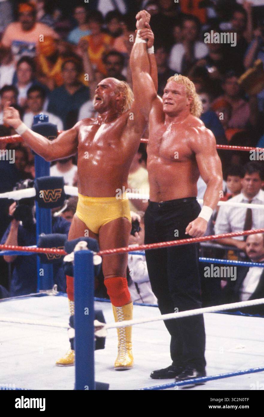 Hulk Hogan ist gestorben. 1992 Hulk Hogan Sid Justice Foto von John Barrett/PHOTOlink/MediaPunch Stockfoto