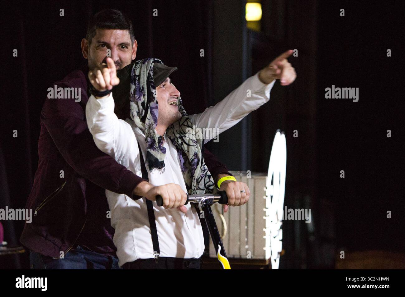 14. Juli 2019: Der Comedian Jack Gleadow spielt seine Show Mr Saturday Night am 2. Tag des Comedy Crate Comedy Festivals 2019 in Northampton. (Kreditbild: © Keith Mayhew/SOPA Images via ZUMA Wire) Stockfoto