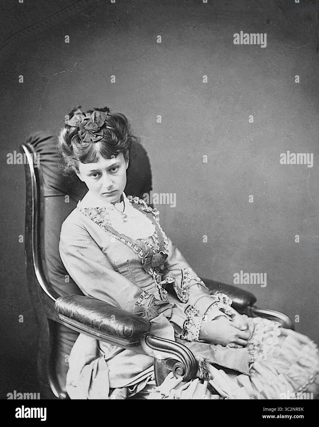 Lewis Carroll – die letzte bekannte Fotosession zwischen Charles Lutwidge Dodgson (Lewis Carroll) und Alice Liddell – 1870 Stockfoto