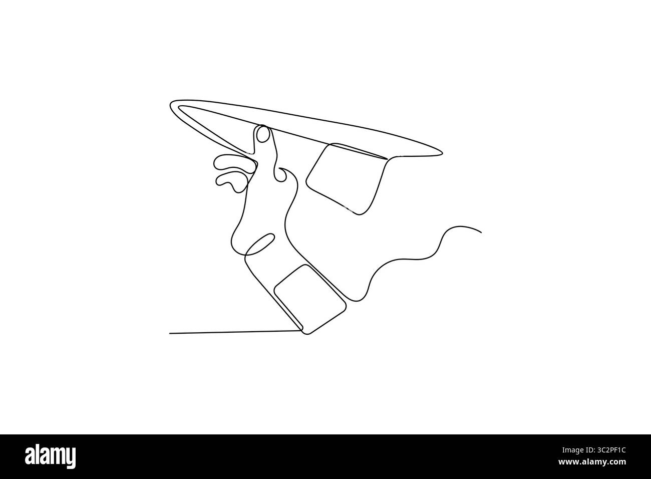 Minimalistischer Papierrahmen in einer Linie Stock Vektor