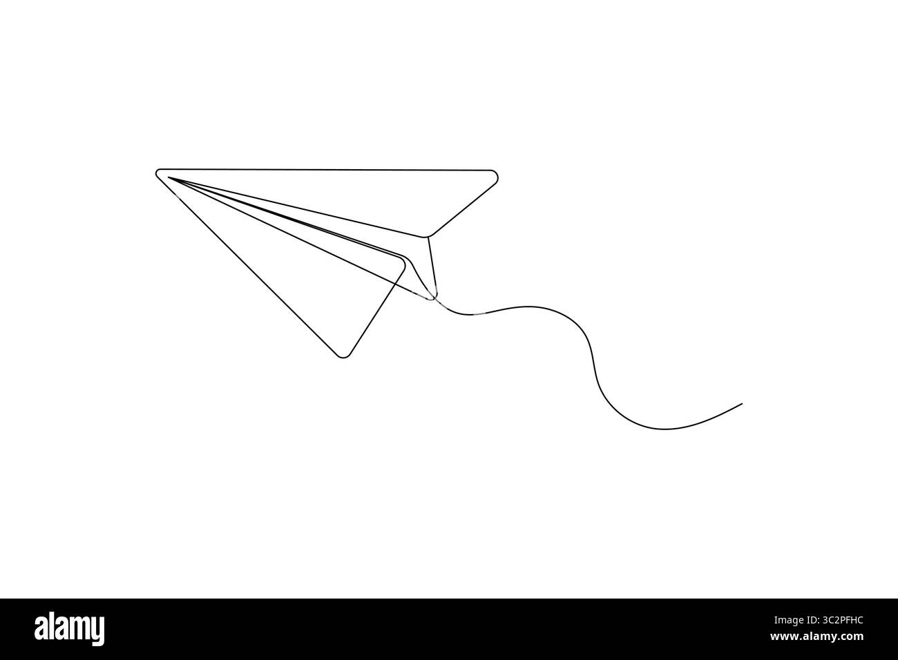 Minimalistischer Papierrahmen in einer Linie Stock Vektor