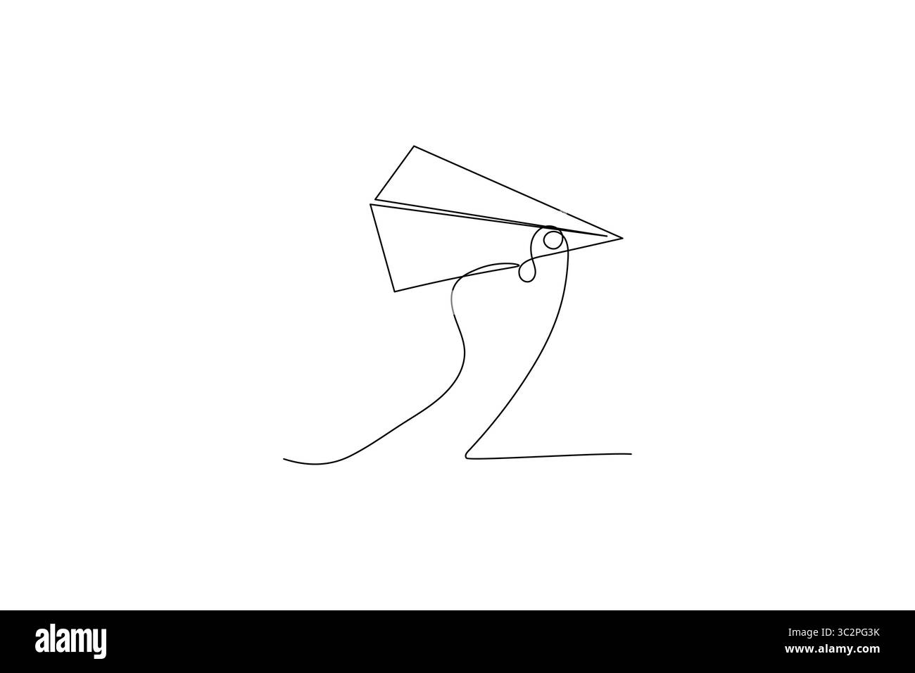 Minimalistischer Papierrahmen in einer Linie Stock Vektor