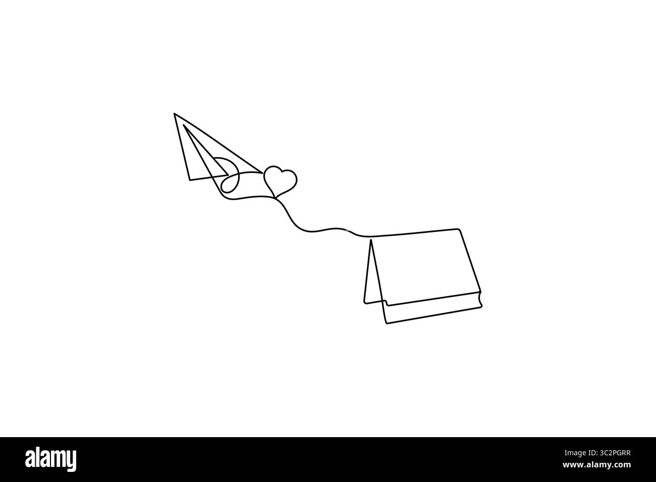 Minimalistischer Papierrahmen in einer Linie Stock Vektor