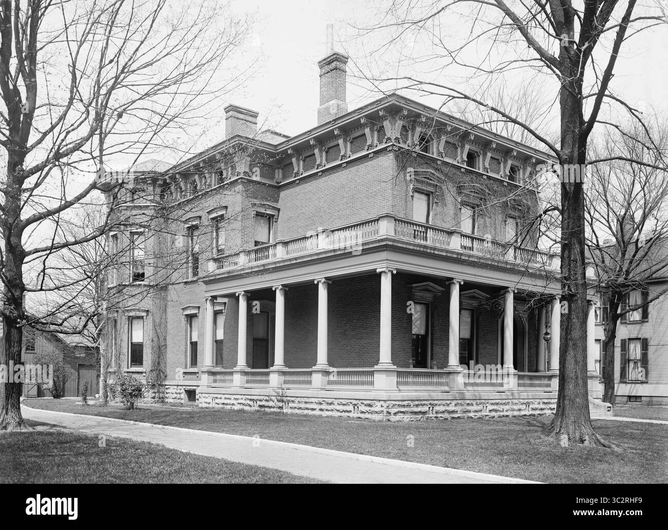 Juni 2019, Indianapolis, Indiana, USA: Sitz von Benjamin Harrison, 23. Präsident der Vereinigten Staaten 1889-93, Indianapolis, Indiana, USA, Detroit Publishing Company, 1900 (Bild: © JT Vintage/Glasshouse Via ZUMA Wire) Stockfoto